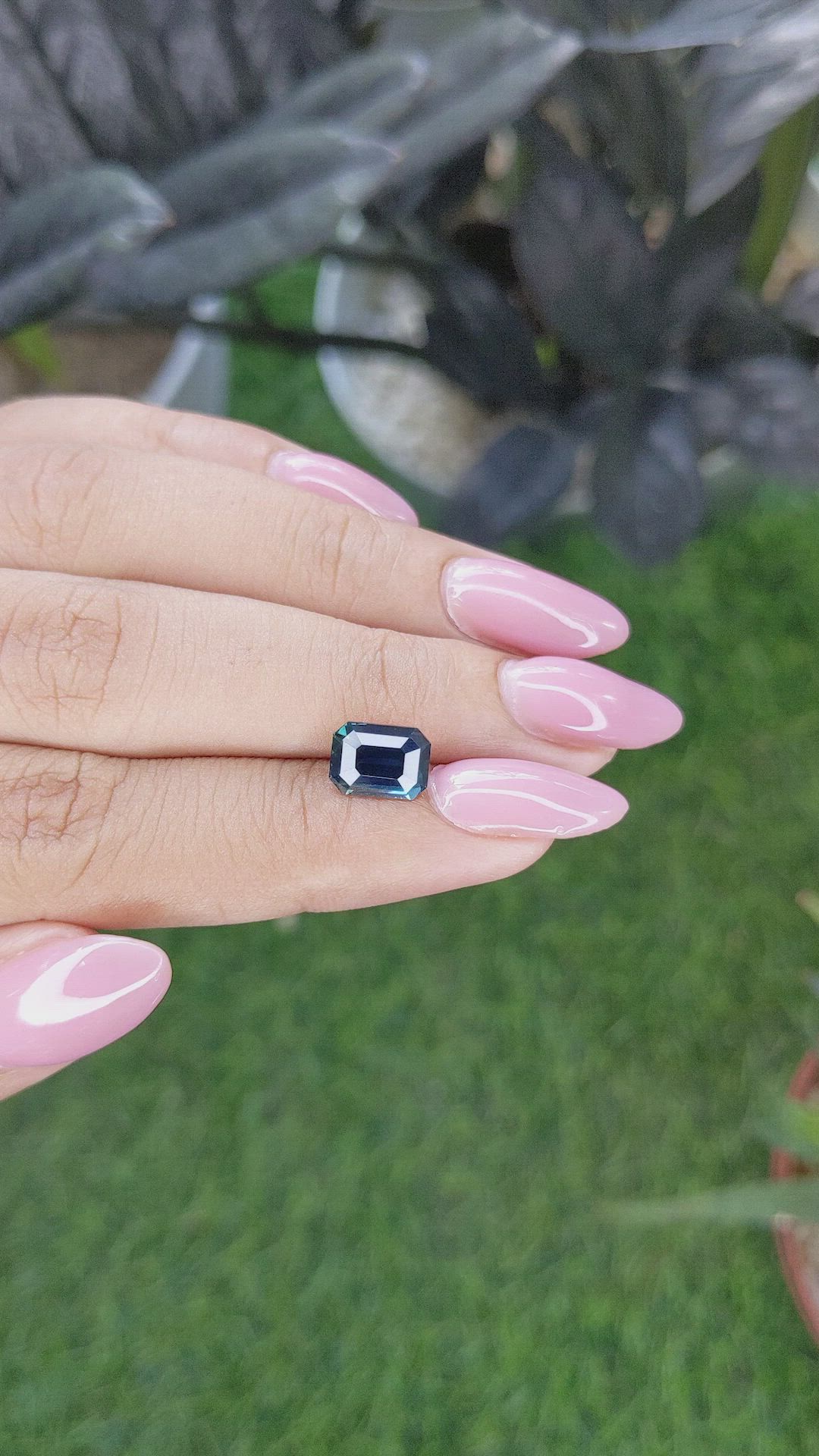 2.60 Ct. Greenish Blue Sapphire from Madagascar Size Video