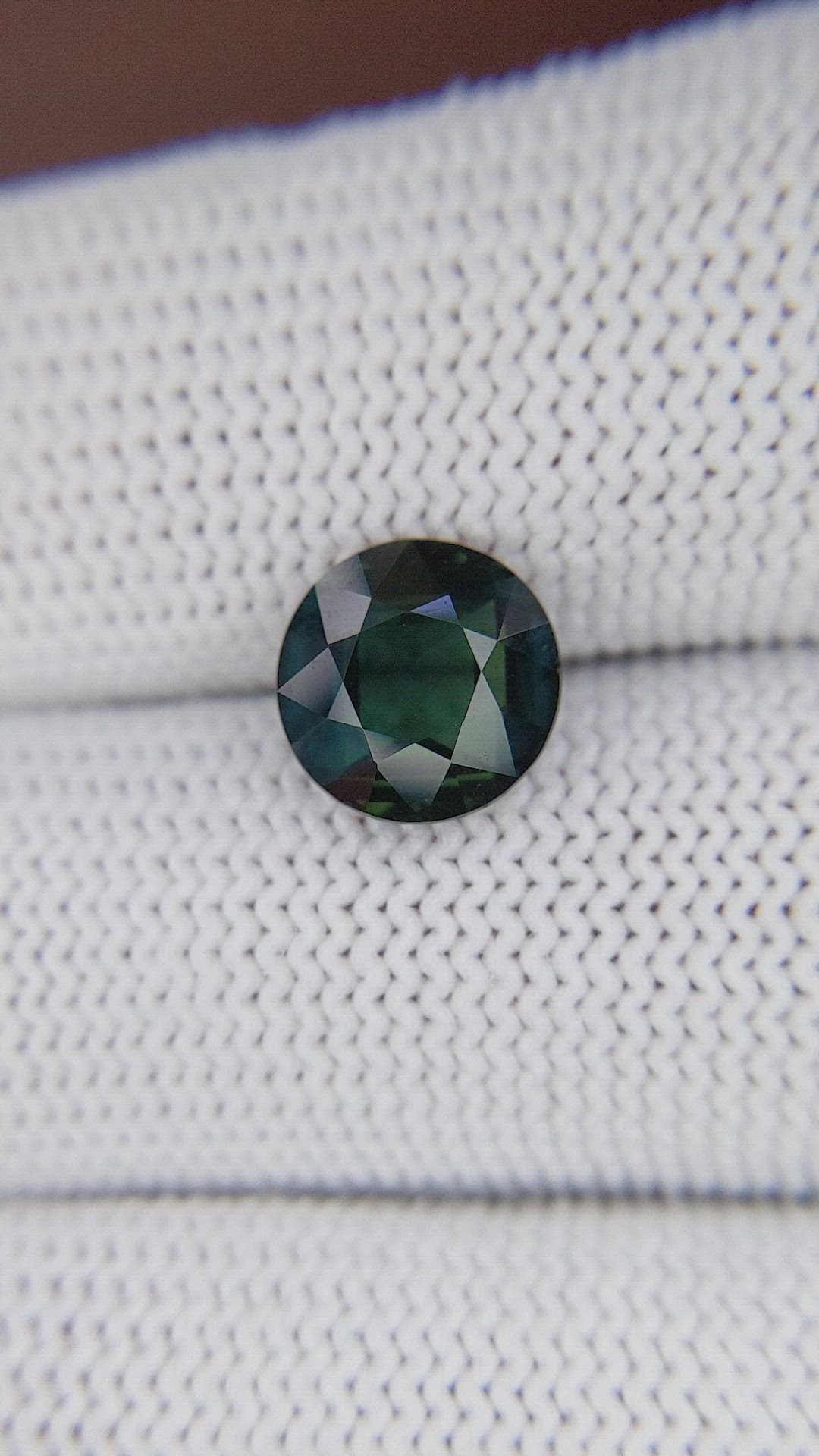 3.17 Ct. Bluish Green Sapphire from Madagascar Size Video
