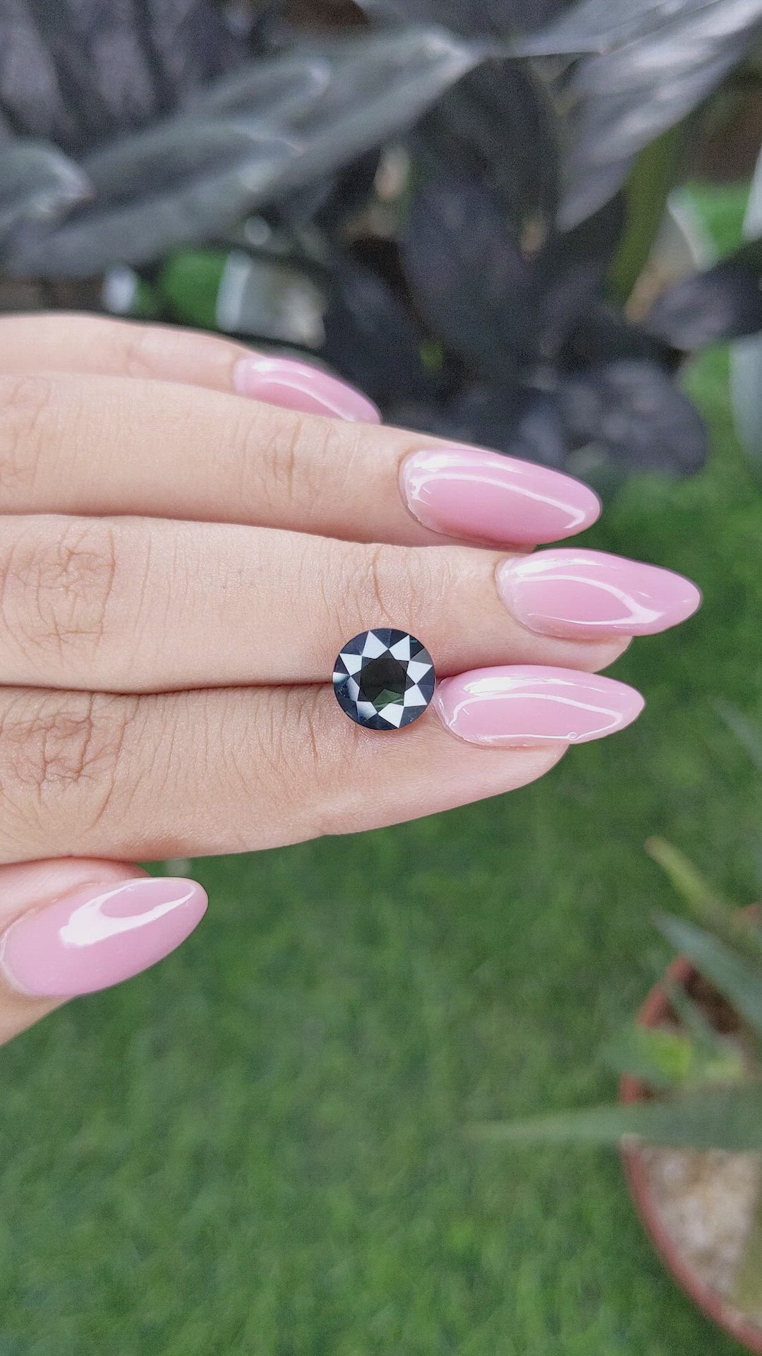 3.17 Ct. Bluish Green Sapphire from Madagascar Size Video