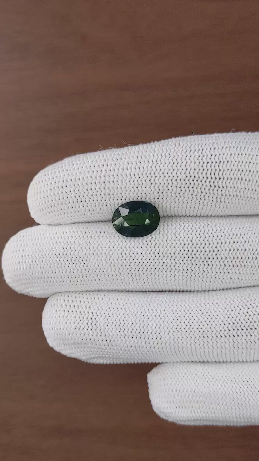 3.75 Ct. Bluish Green Sapphire from Madagascar Size Video