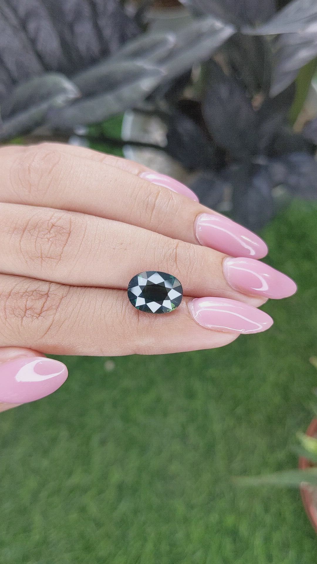 5.33 Ct. Bluish Green Sapphire from Madagascar Size Video