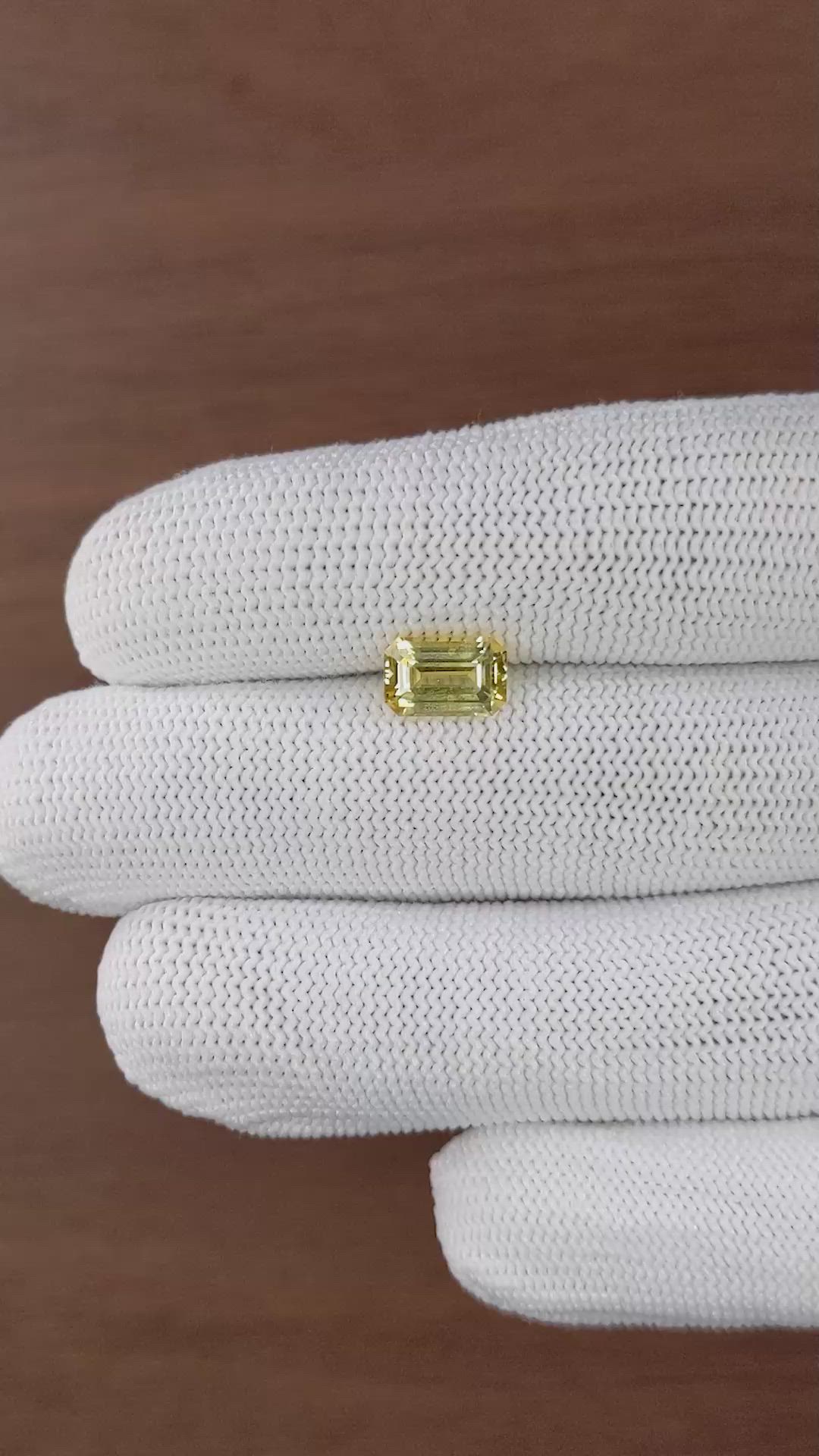 2.05 Ct. Yellow Sapphire from Ceylon (Sri Lanka) Size Video