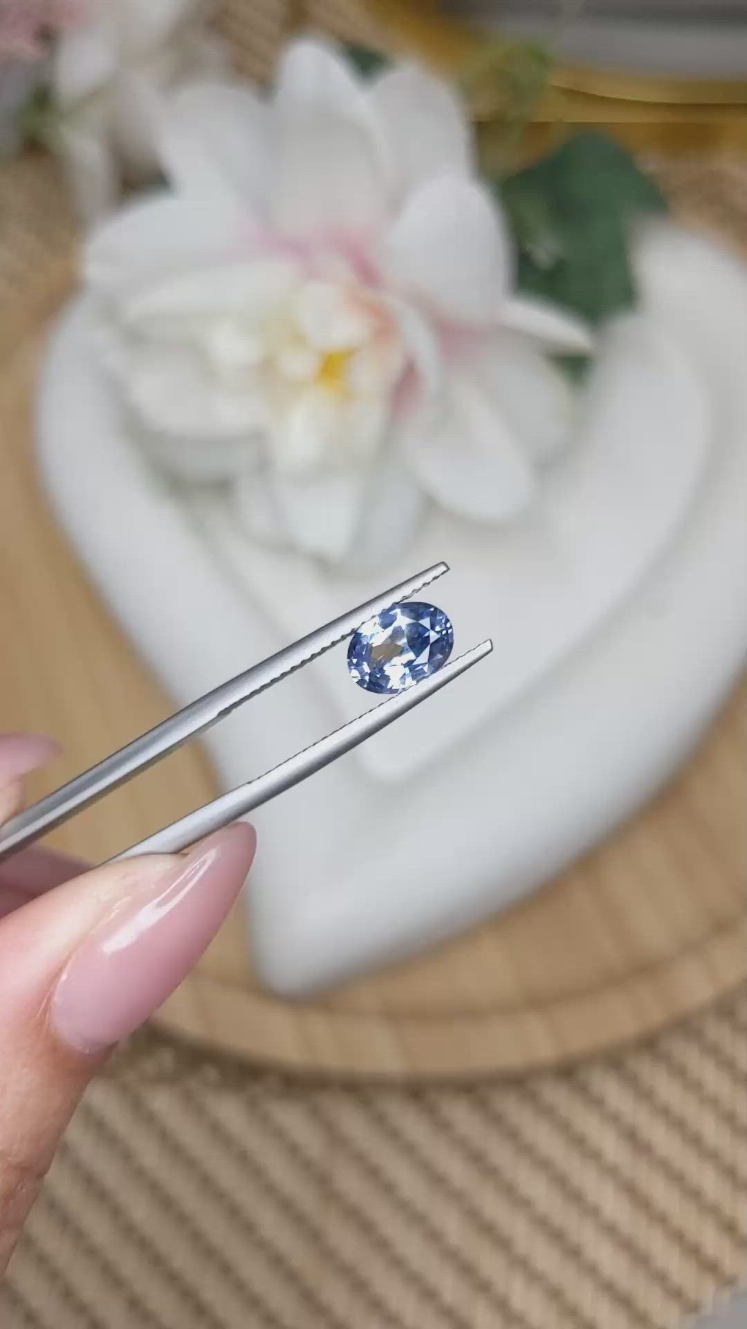 1.42 Ct. Blue Sapphire from Ceylon (Sri Lanka) Size Video