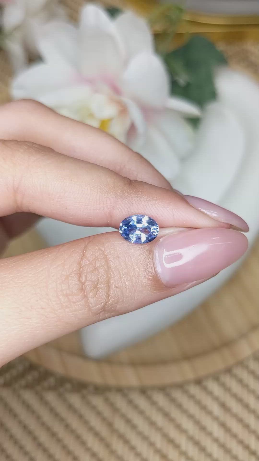 1.42 Ct. Blue Sapphire from Ceylon (Sri Lanka) Size Video