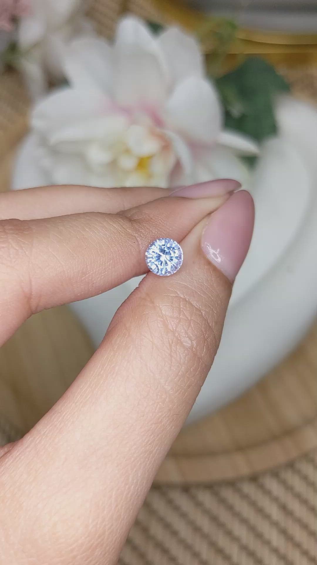 1.30 Ct. Blue Sapphire from Ceylon (Sri Lanka) Size Video