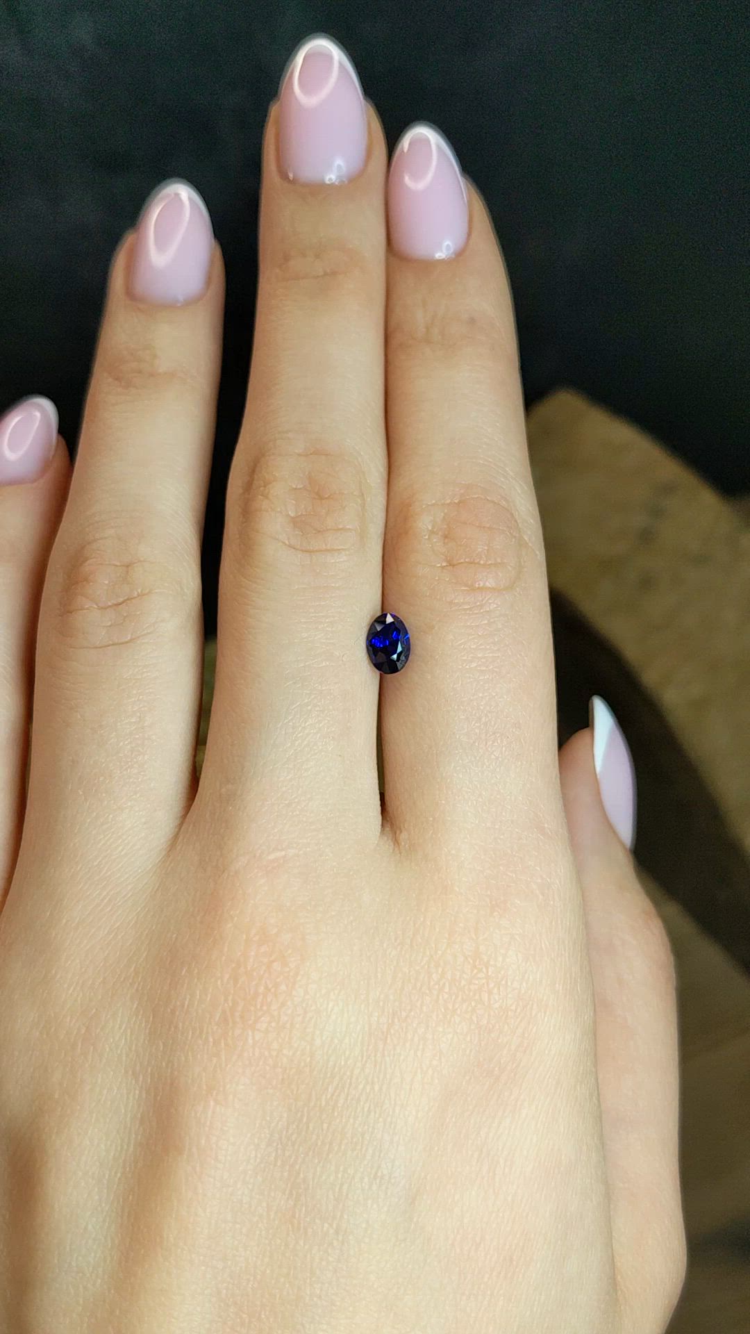 1.01 Ct. Blue Sapphire from Ceylon (Sri Lanka) Size Video