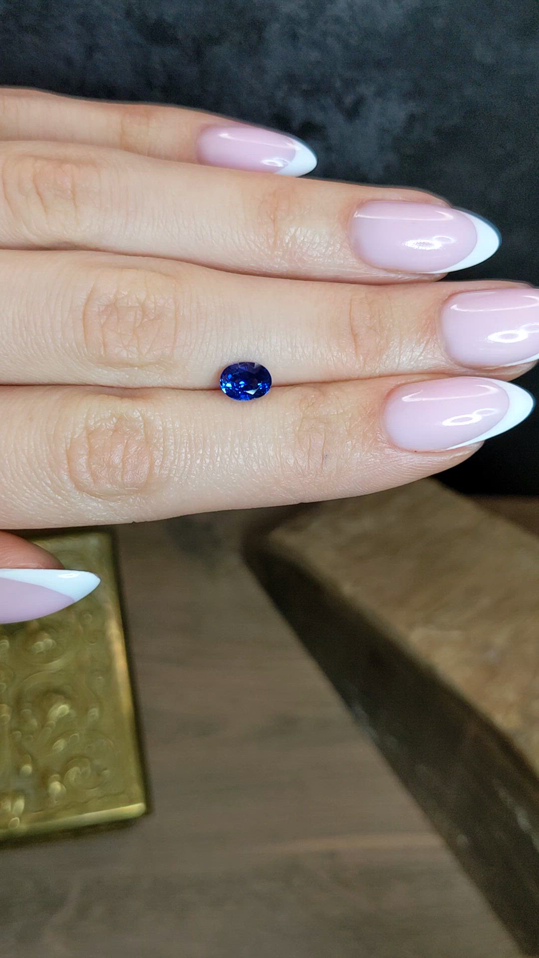 1.14 Ct. Blue Sapphire from Ceylon (Sri Lanka) Size Video