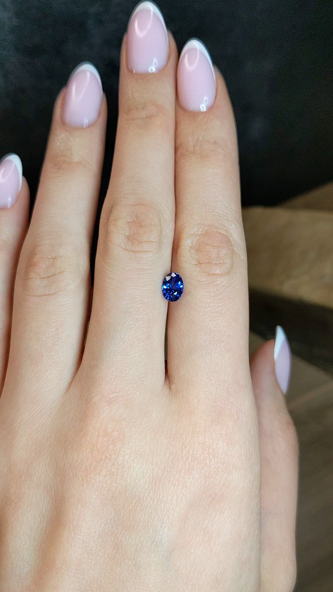1.19 Ct. Blue Sapphire from Ceylon (Sri Lanka) Size Video