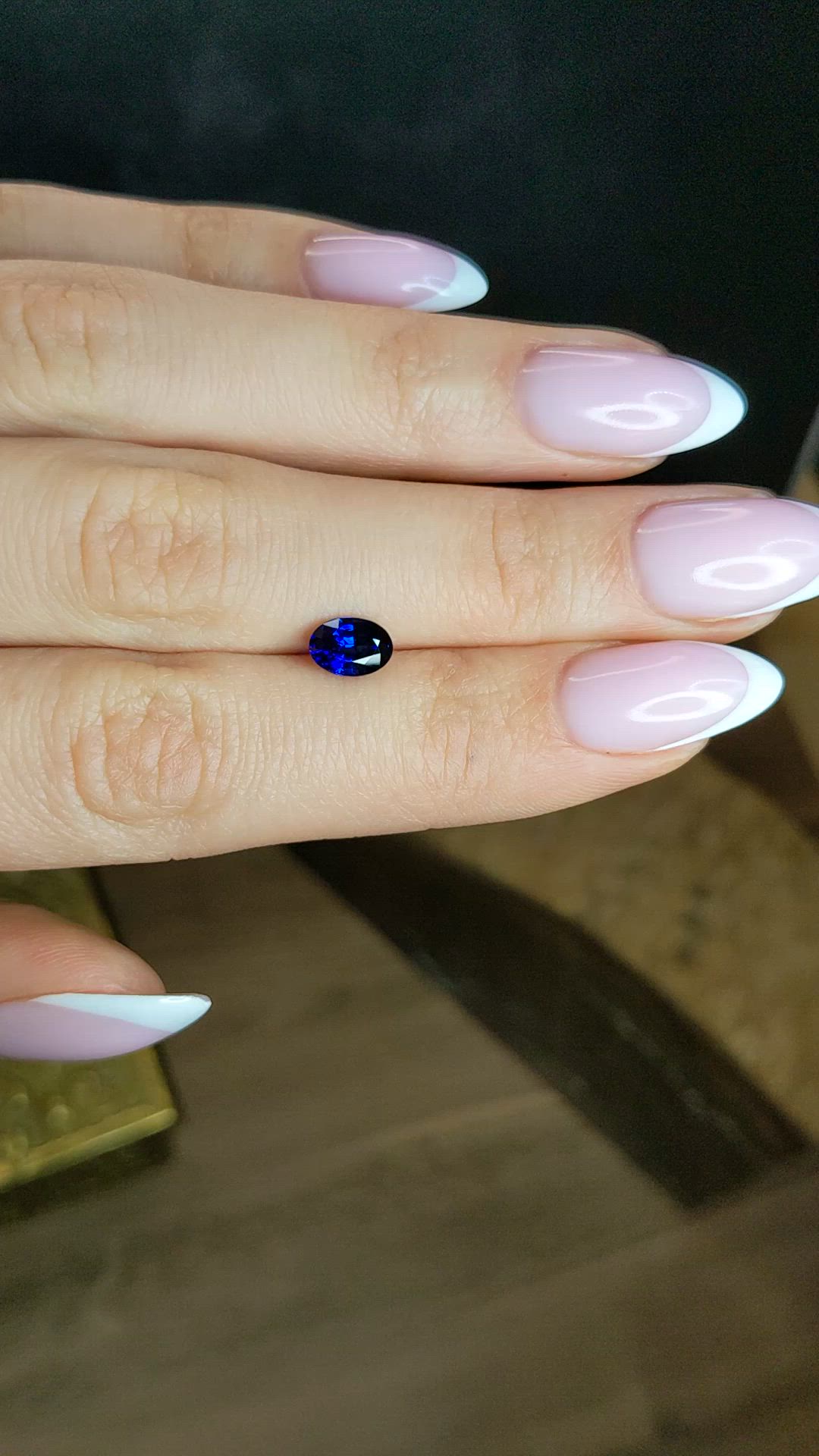 1.22 Ct. Blue Sapphire from Ceylon (Sri Lanka) Size Video