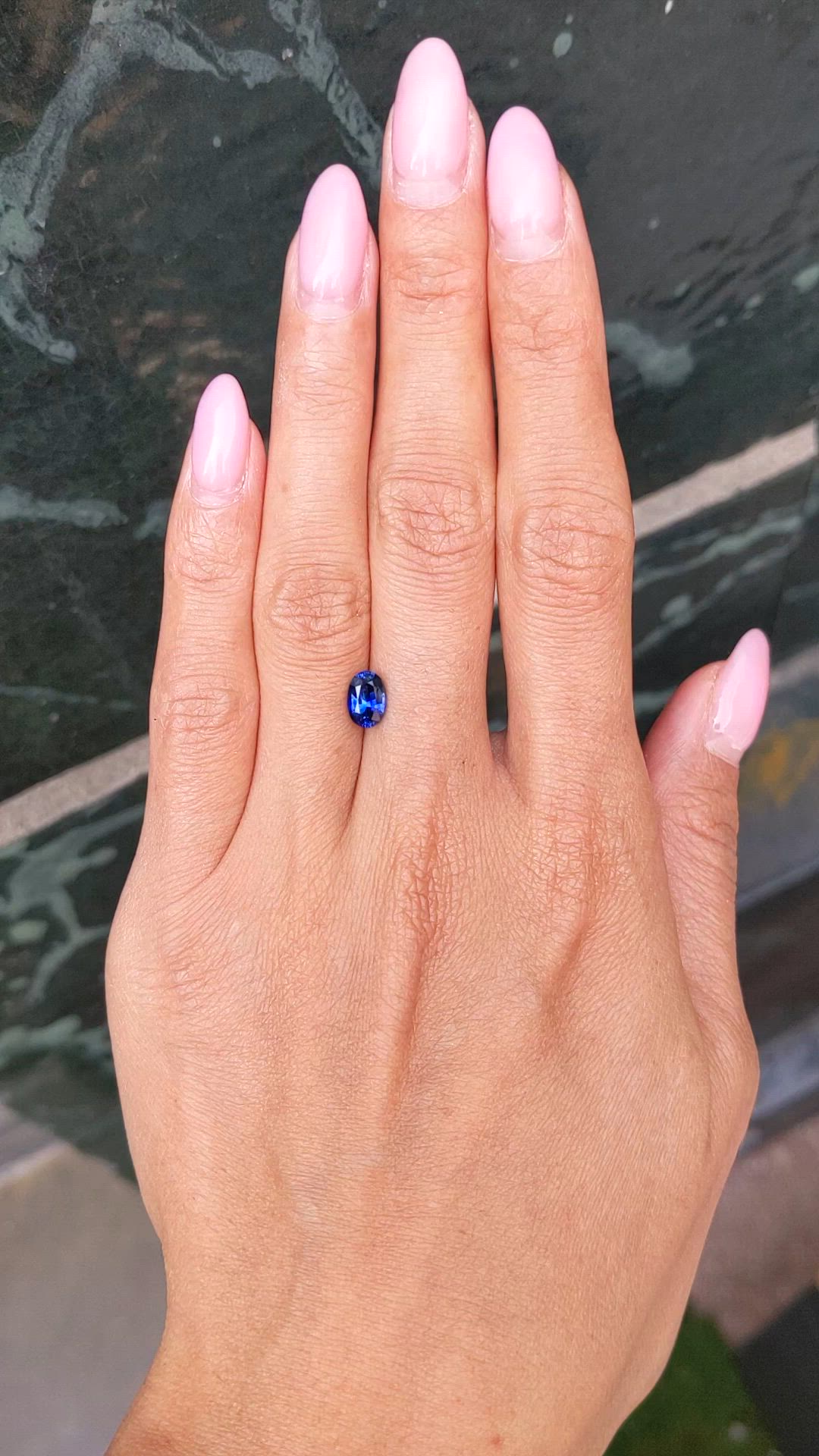 1.24 Ct. Blue Sapphire from Ceylon (Sri Lanka) Size Video