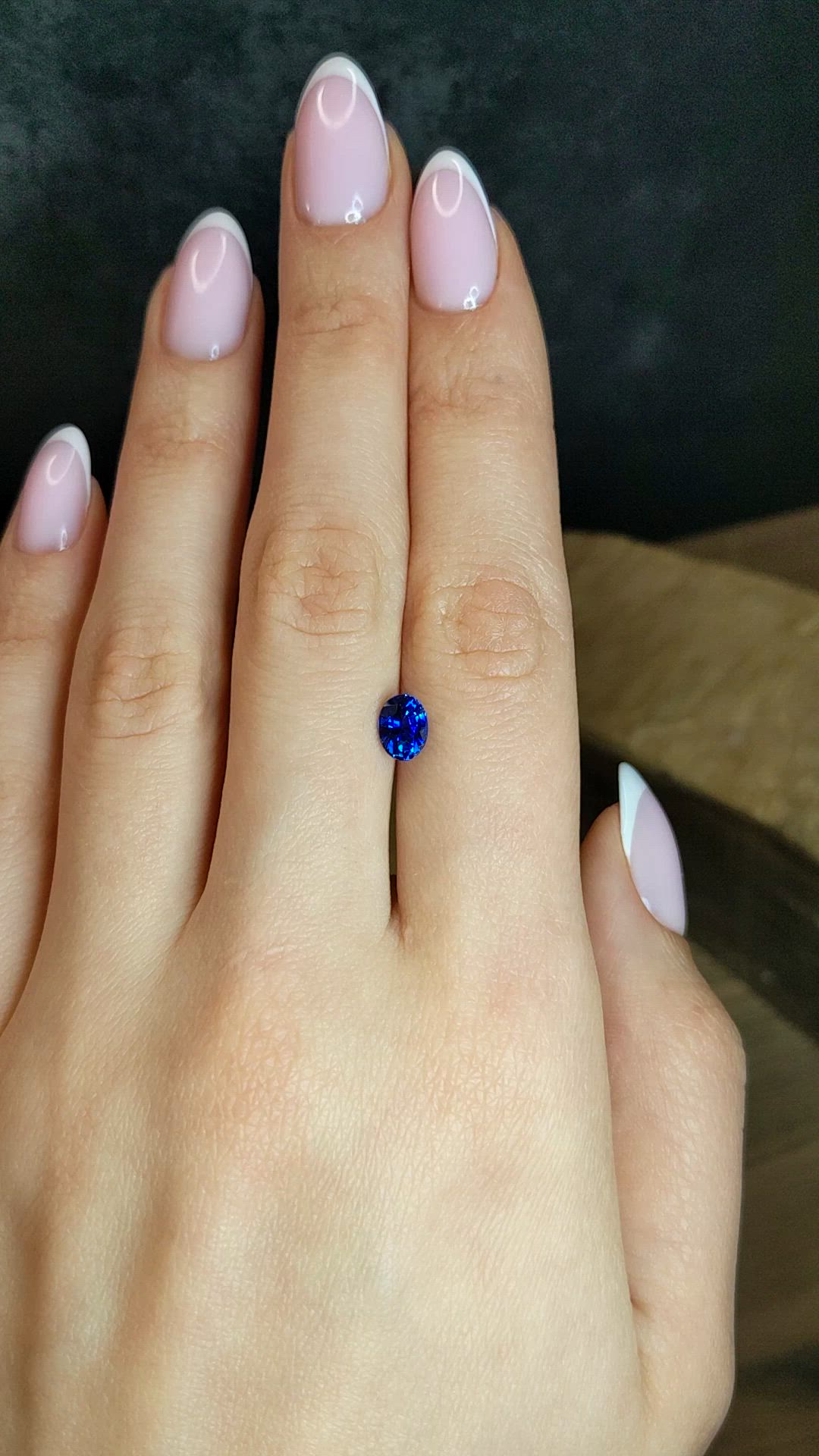 1.26 Ct. Blue Sapphire from Ceylon (Sri Lanka) Size Video