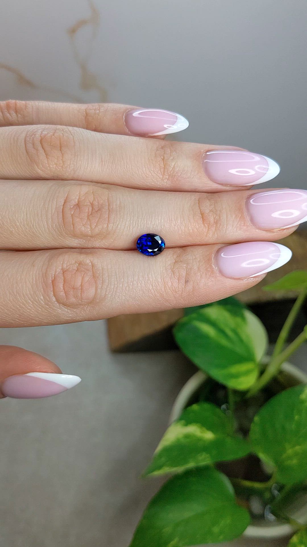 1.70 Ct. Blue Sapphire from Ceylon (Sri Lanka) Size Video
