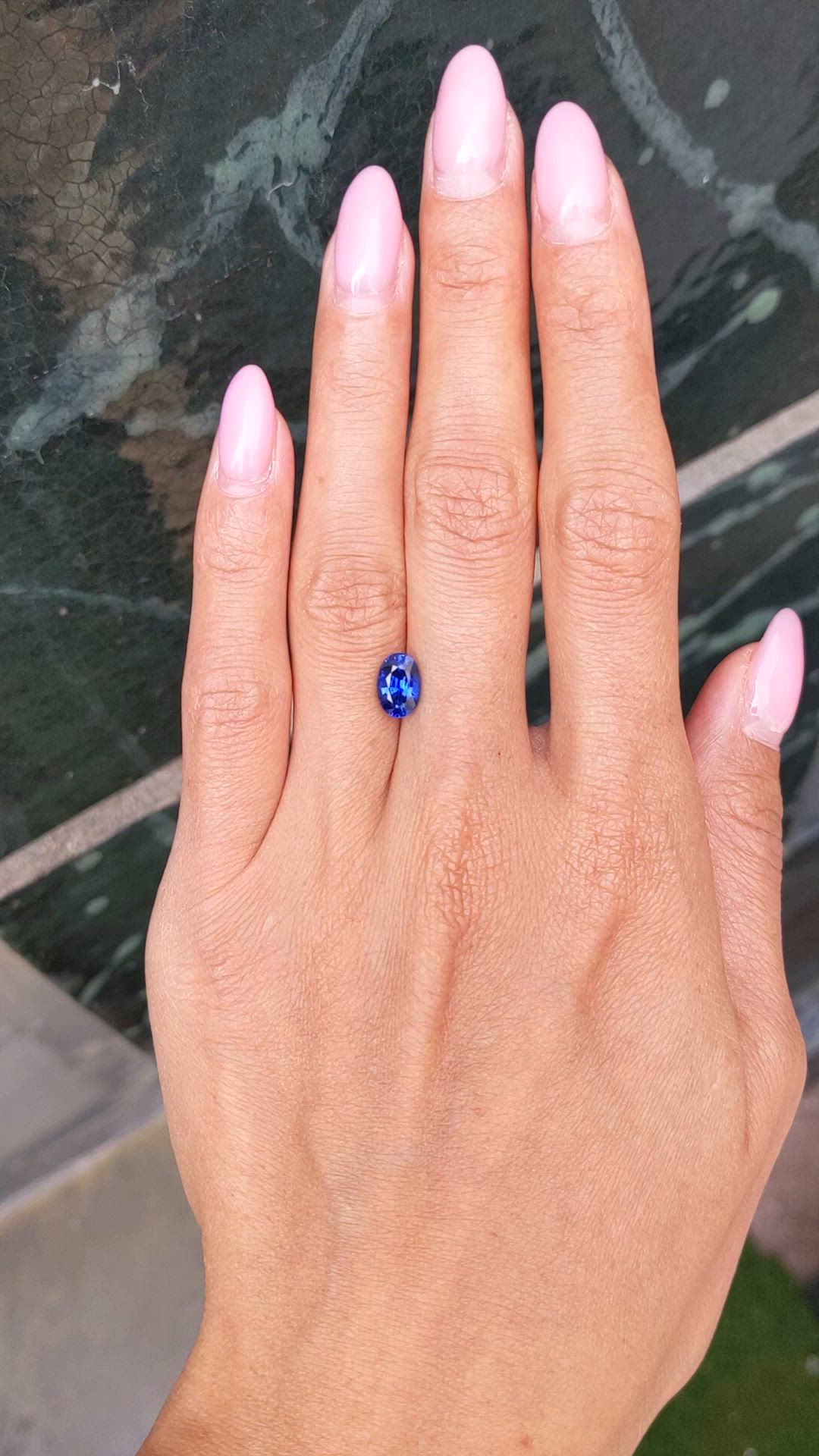 1.71 Ct. Blue Sapphire from Ceylon (Sri Lanka) Size Video