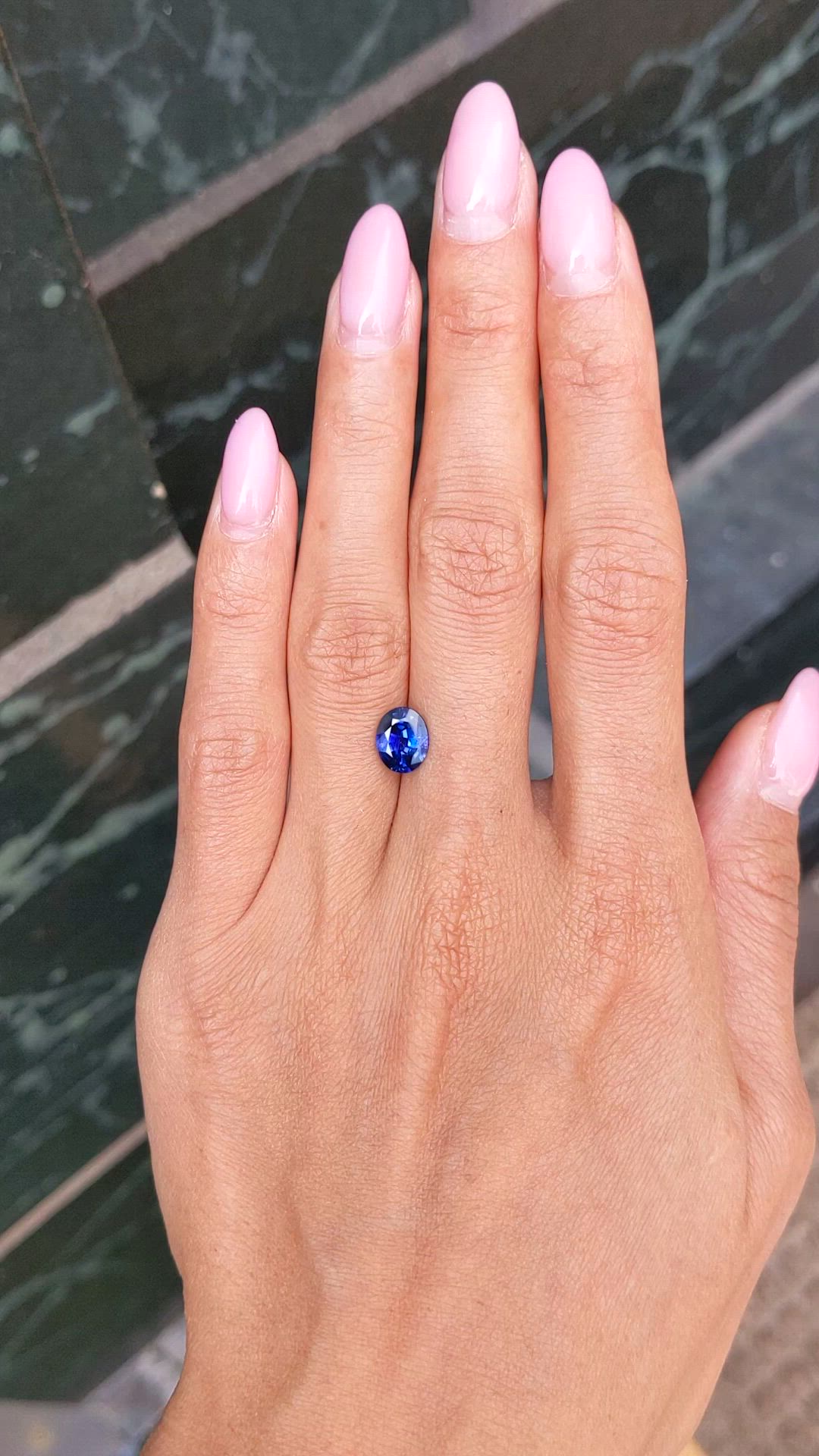 1.74 Ct. Blue Sapphire from Ceylon (Sri Lanka) Size Video