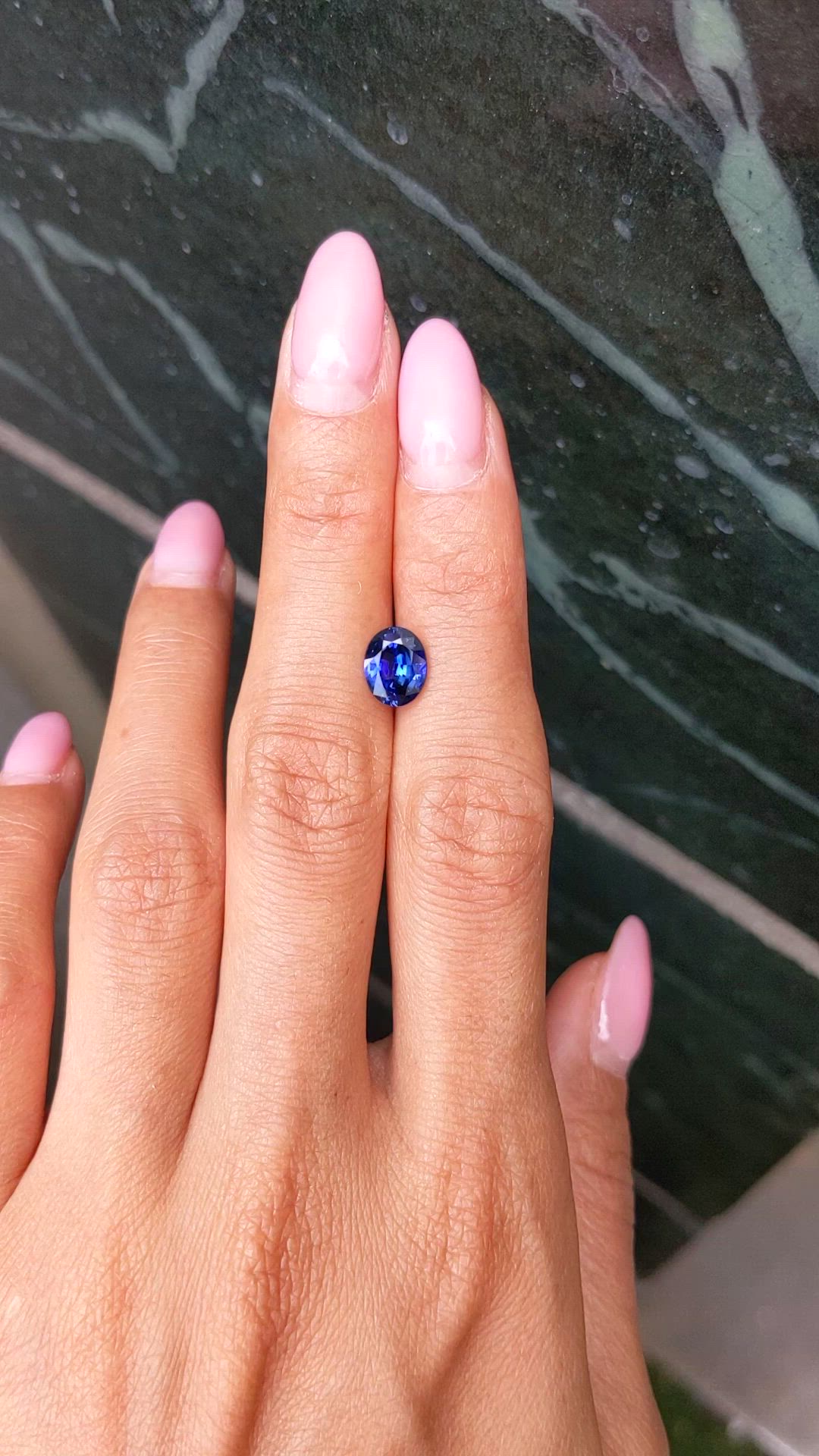 1.74 Ct. Blue Sapphire from Ceylon (Sri Lanka) Size Video