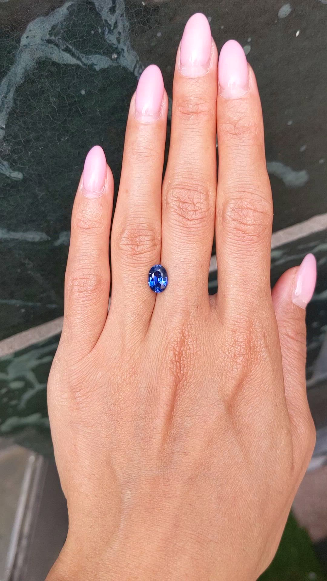 1.81 Ct. Blue Sapphire from Ceylon (Sri Lanka) Size Video