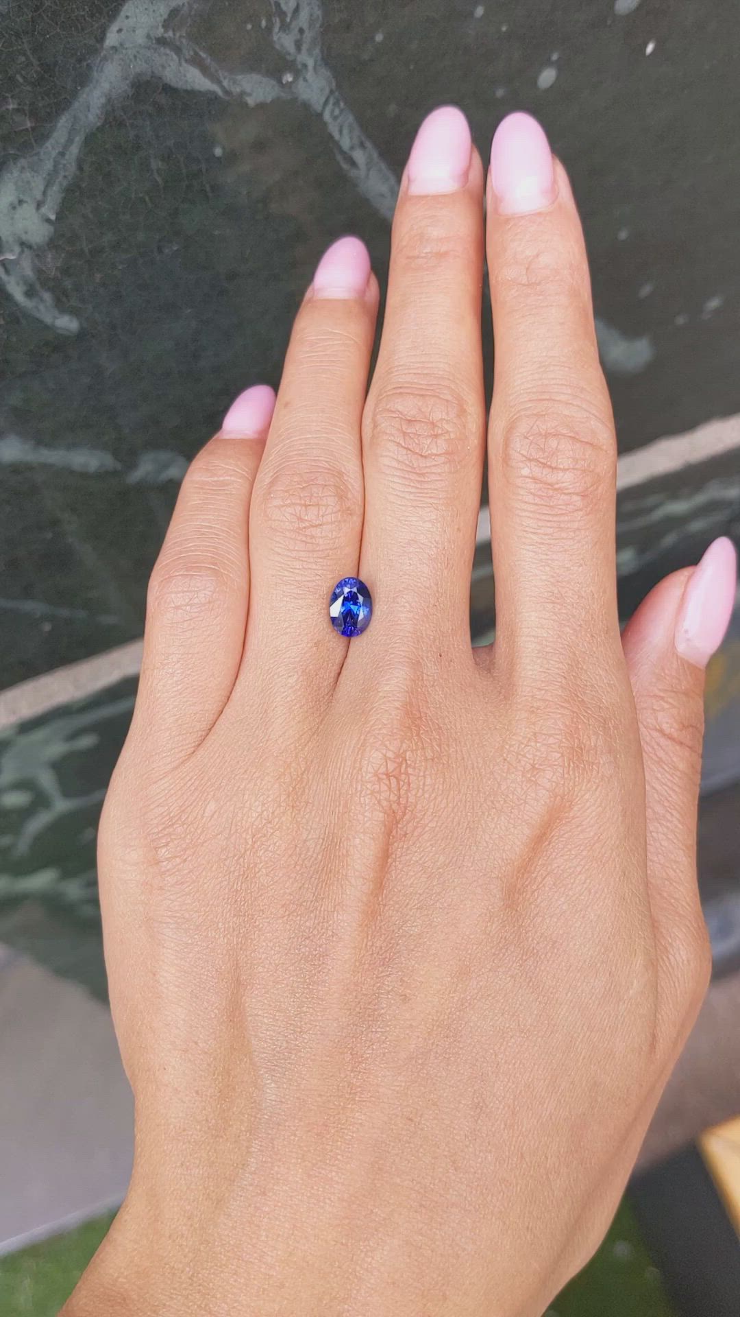 1.88 Ct. Blue Sapphire from Ceylon (Sri Lanka) Size Video