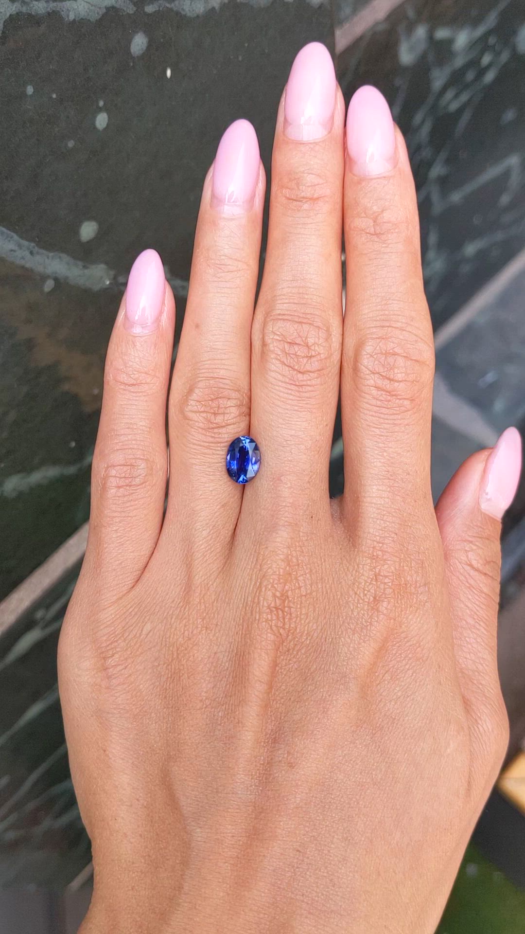 1.90 Ct. Blue Sapphire from Ceylon (Sri Lanka) Size Video