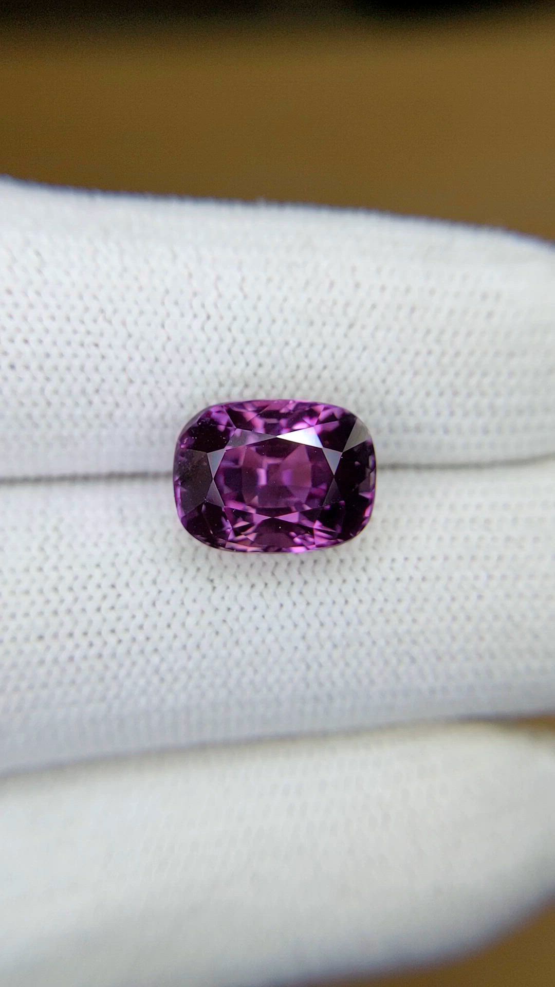 6.40 Ct. Pinkish Purple Sapphire from Madagascar Size Video