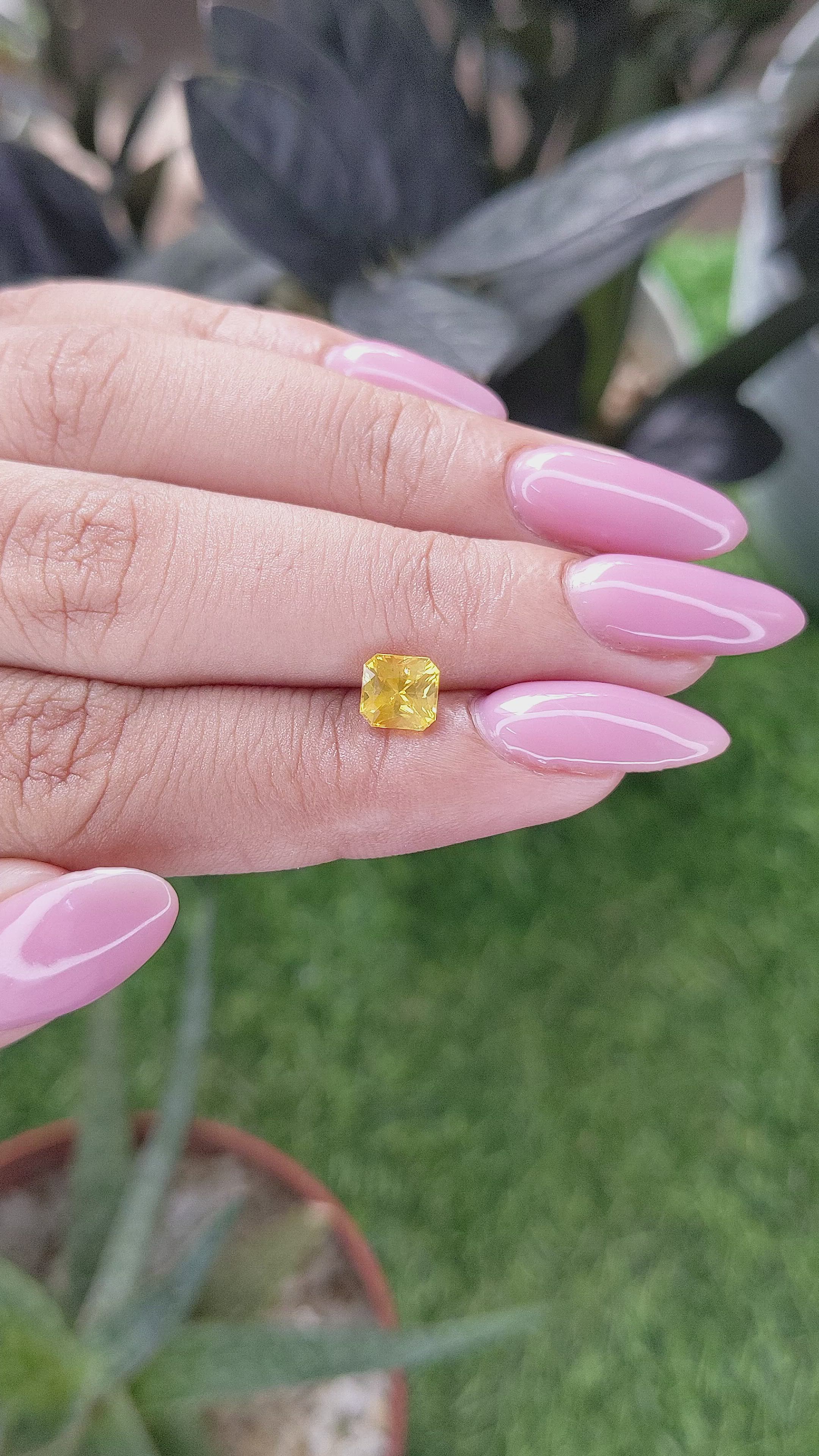 1.06 Ct. Yellow Sapphire from Ceylon (Sri Lanka) Size Video