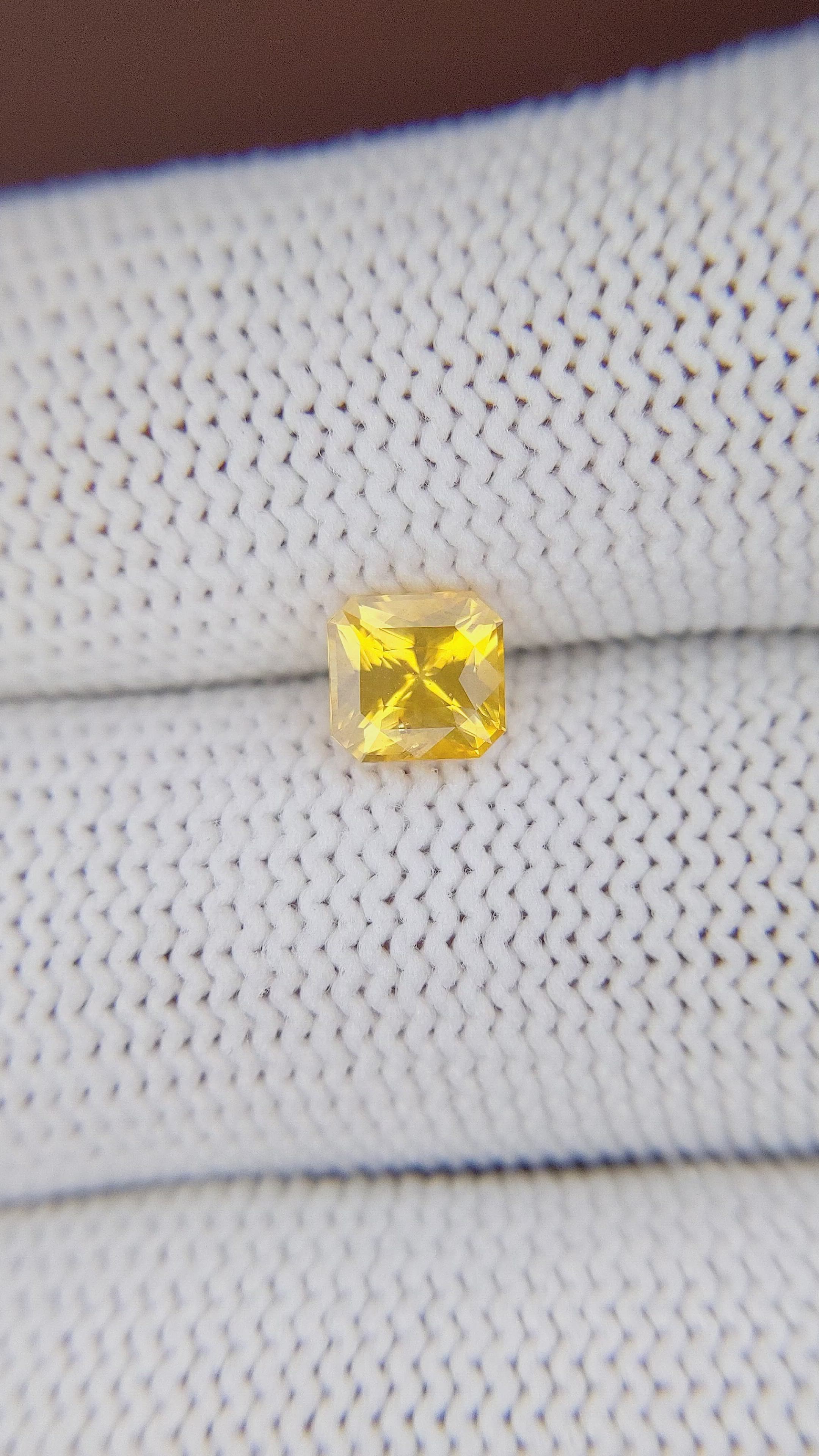 1.06 Ct. Yellow Sapphire from Ceylon (Sri Lanka) Size Video