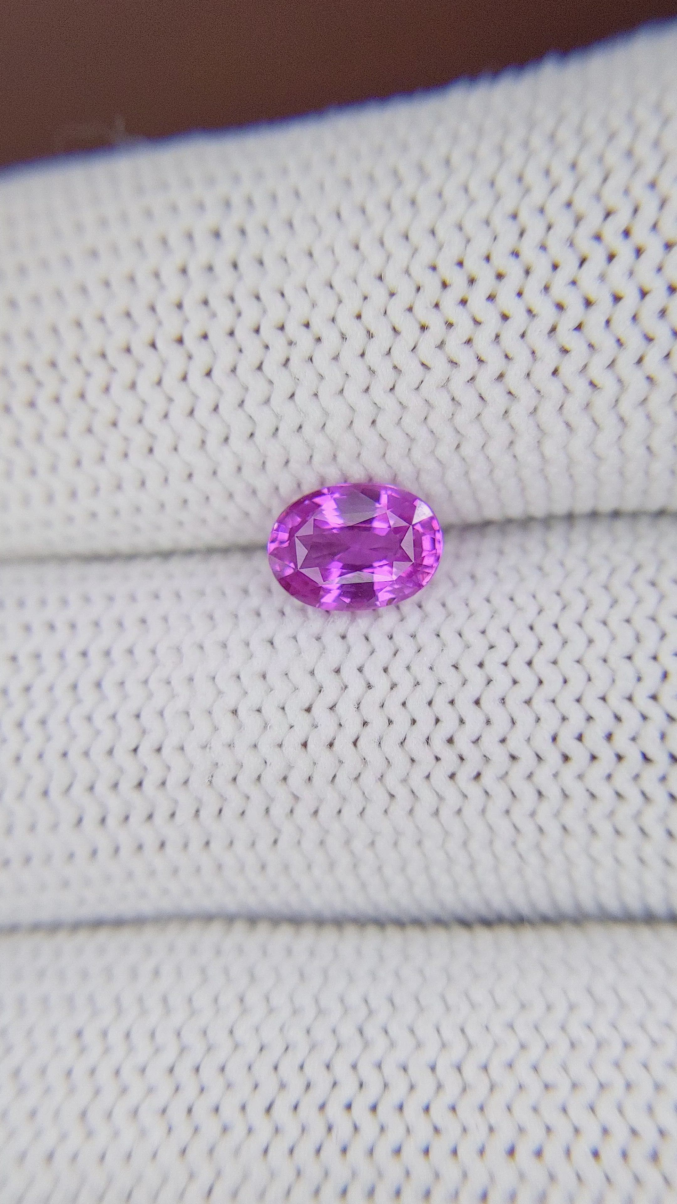 1.06 Ct. Pinkish Purple Sapphire from Madagascar Size Video