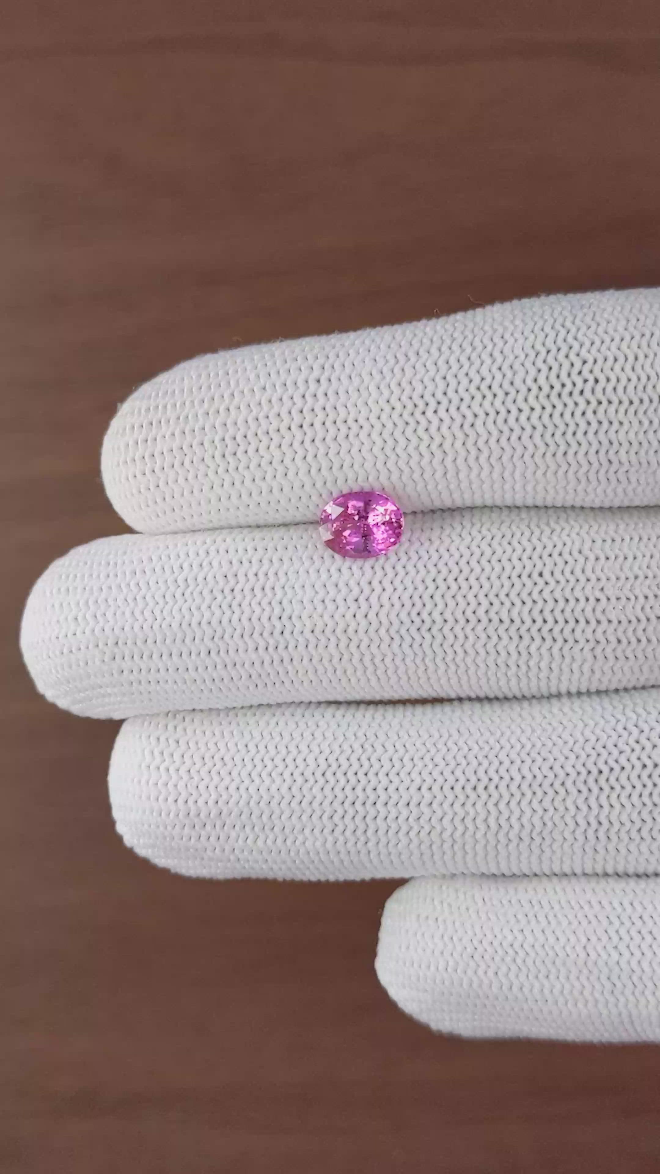 1.55 Ct. Purplish Pink Sapphire from Madagascar Size Video