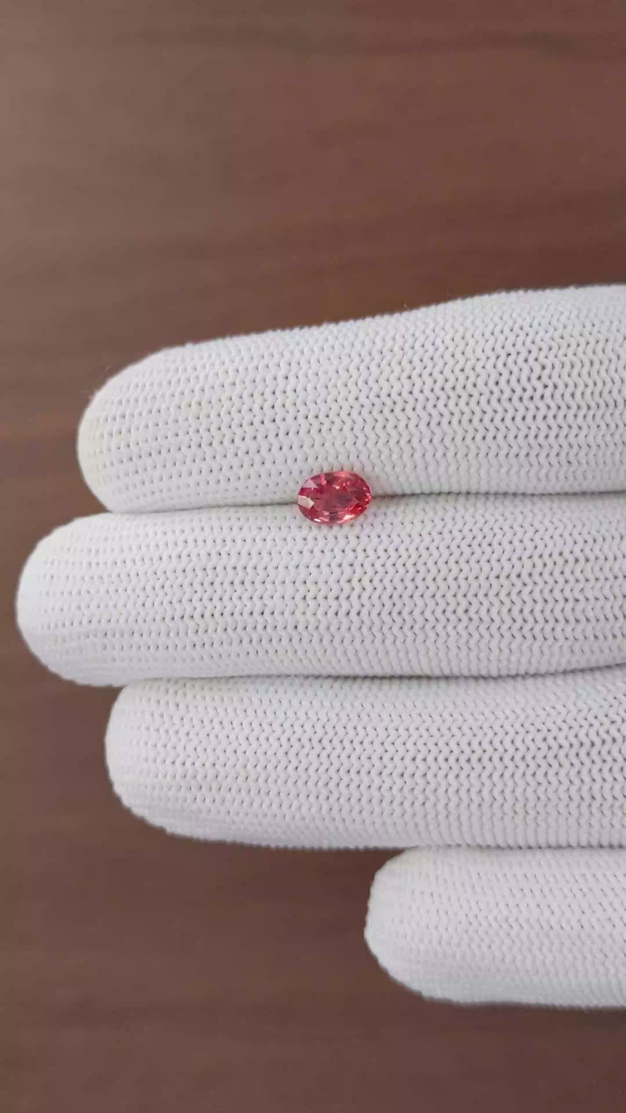 1.01 Ct. Padparadscha Sapphire from Tanzania Size Video