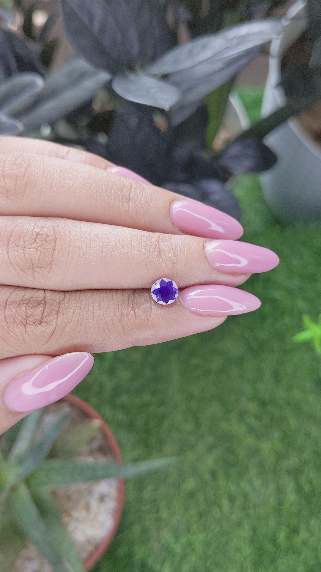 1.07 Ct. Bluish Purple Sapphire from Tanzania Size Video