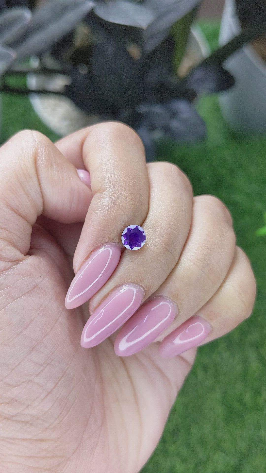 1.07 Ct. Bluish Purple Sapphire from Tanzania Size Video