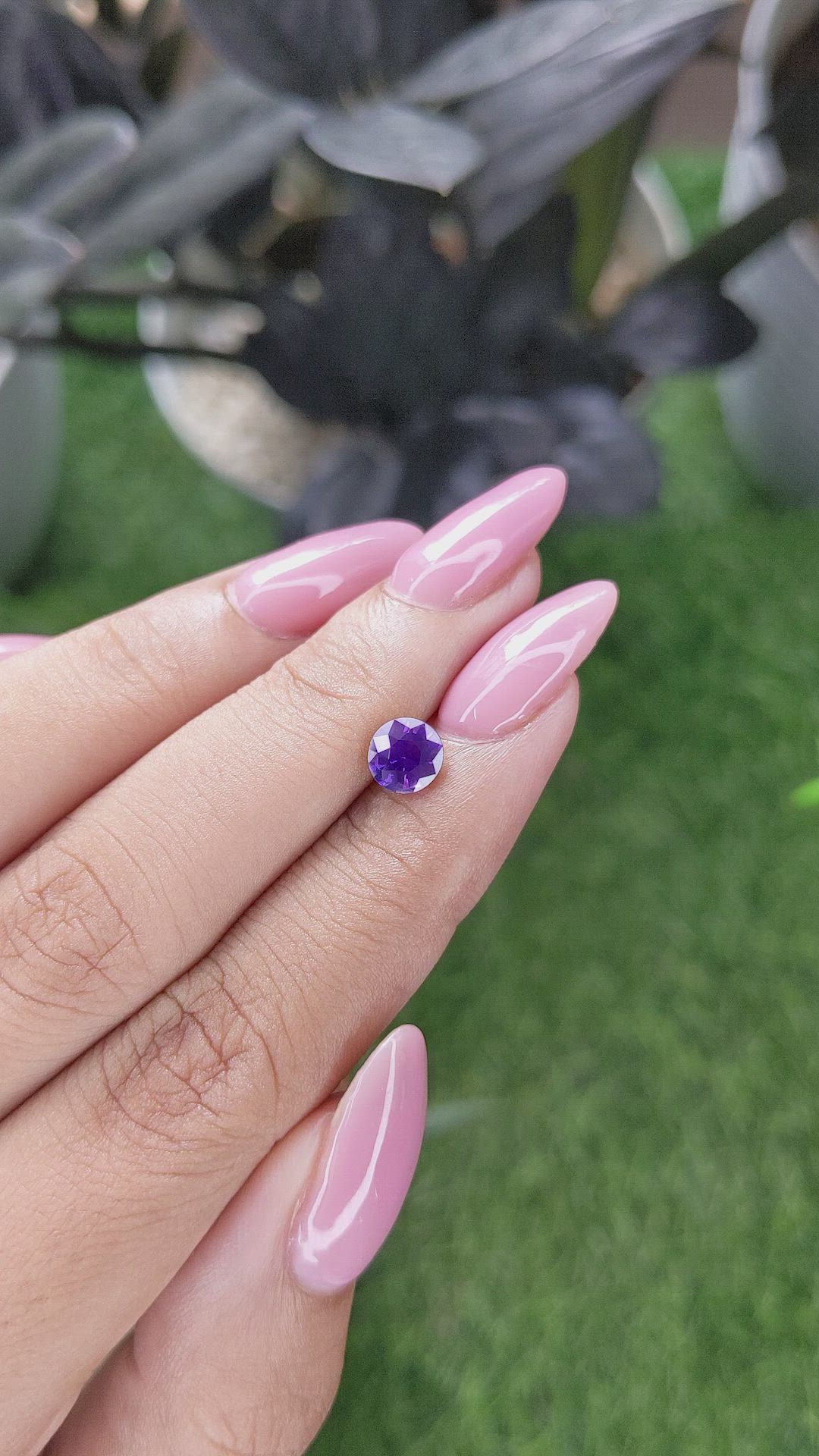 1.07 Ct. Bluish Purple Sapphire from Tanzania Size Video