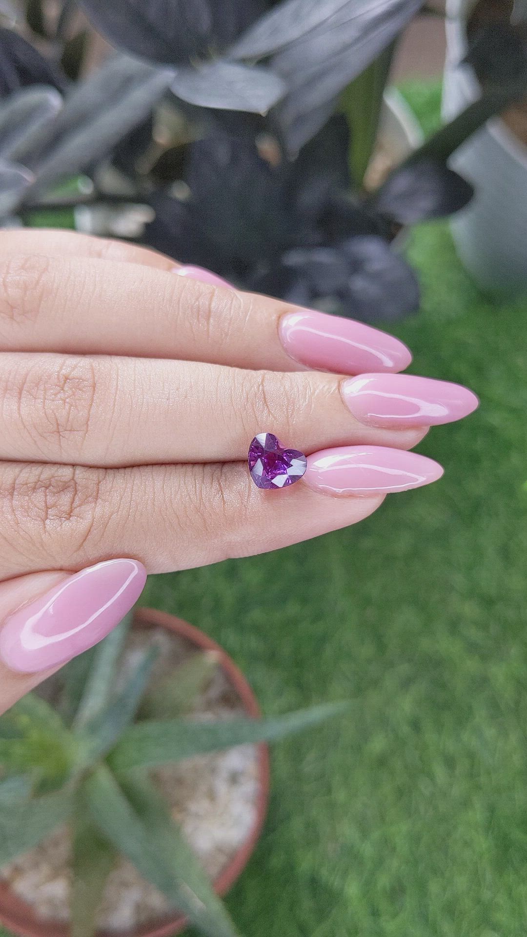 2.53 Ct. Purple Sapphire from Tanzania Size Video
