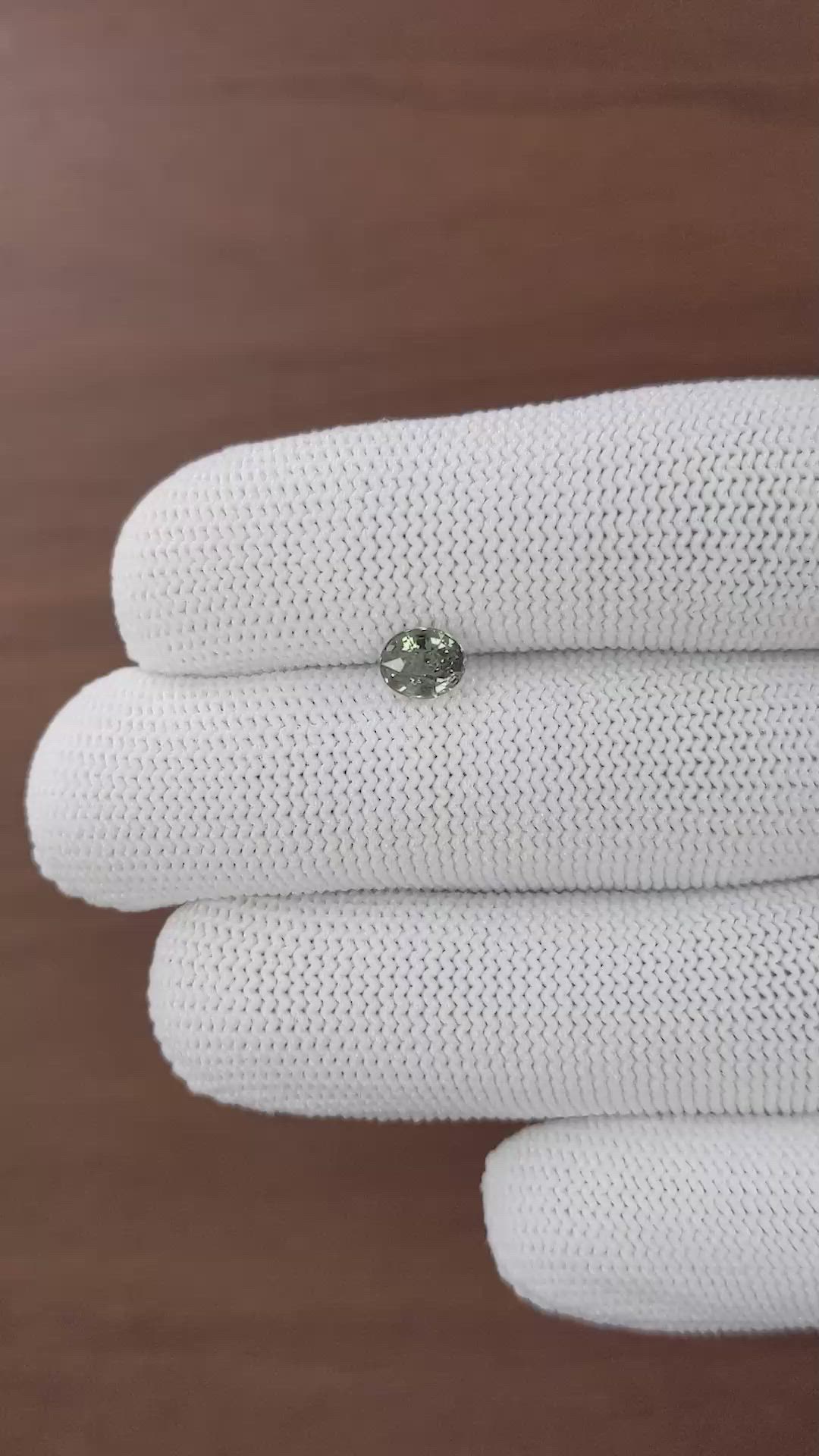 1.03 Ct. Green Sapphire from Tanzania Size Video