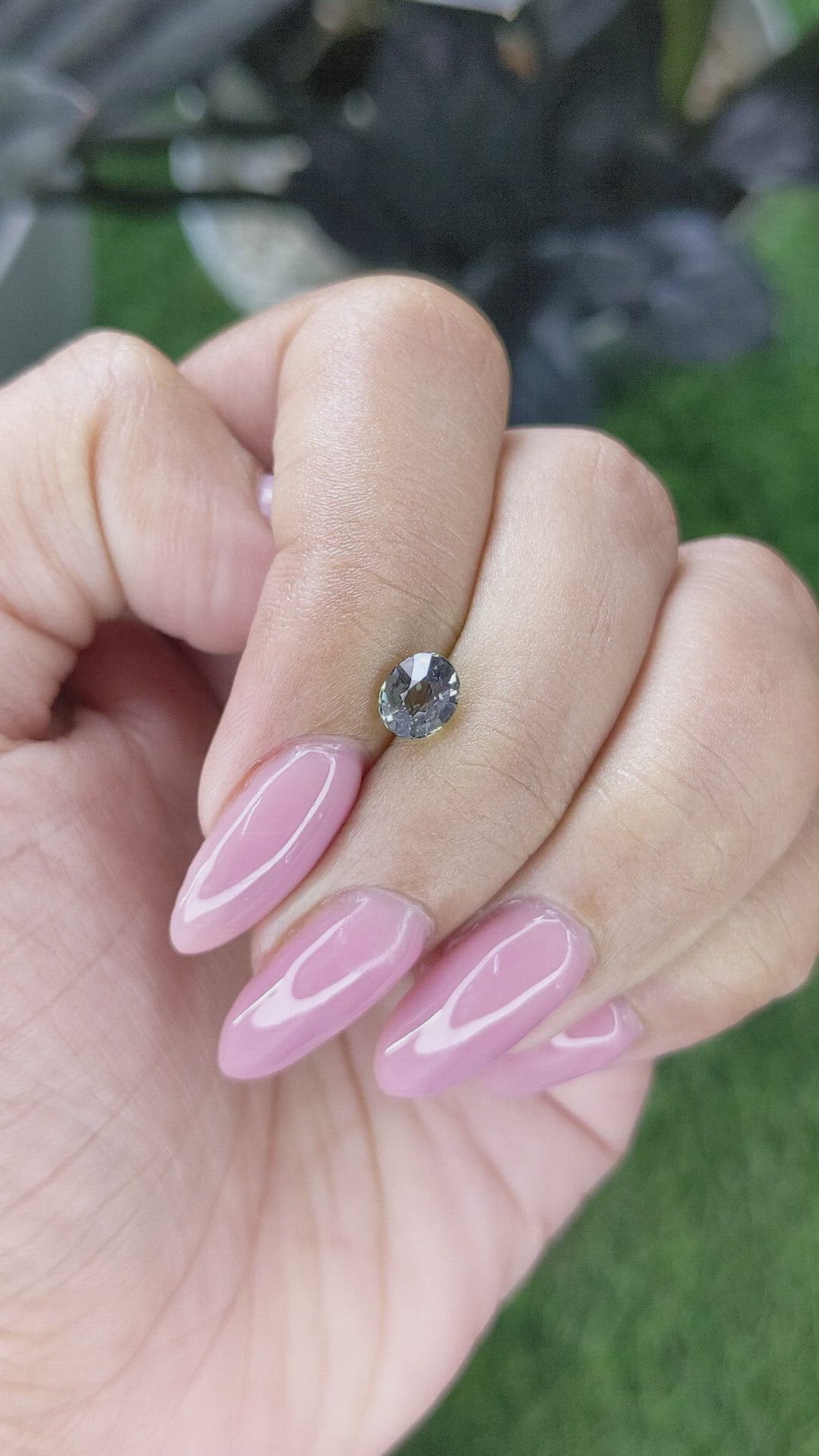 1.03 Ct. Green Sapphire from Tanzania Size Video