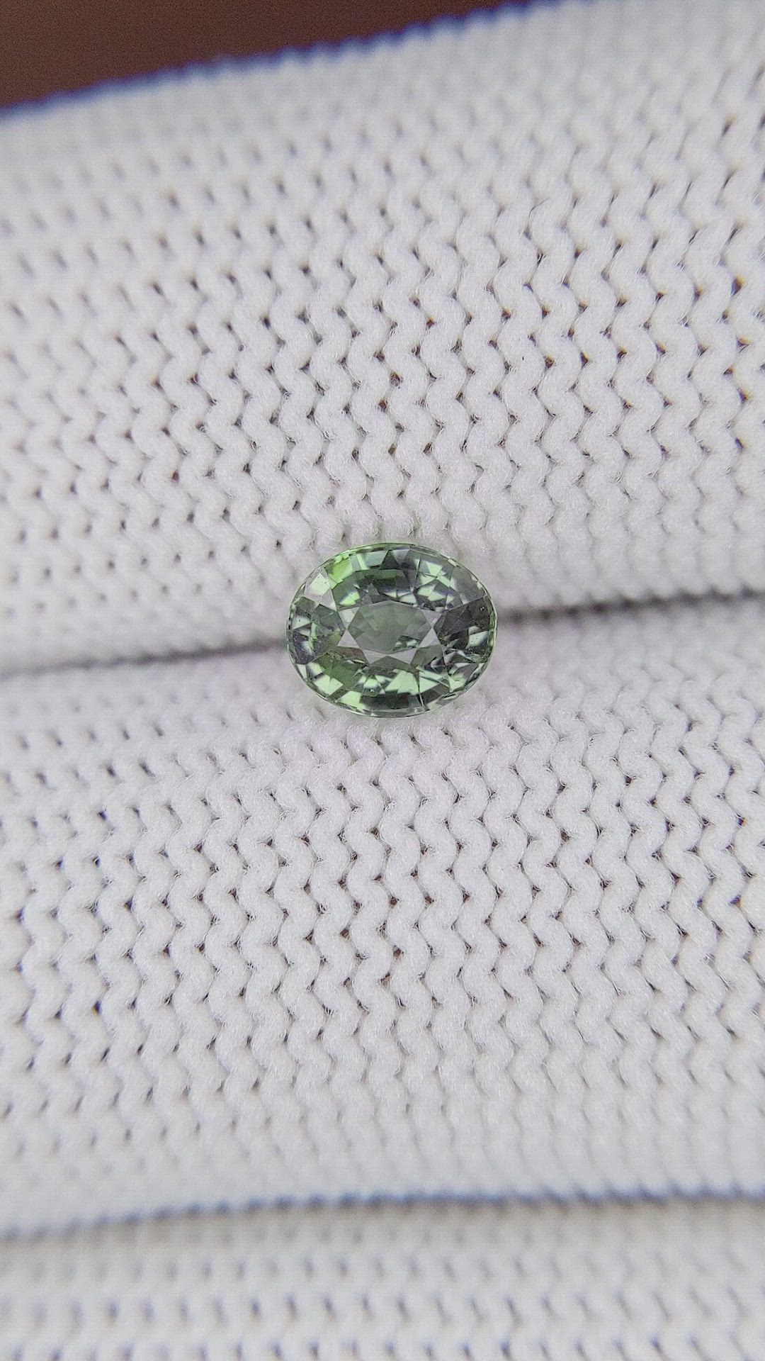 1.03 Ct. Green Sapphire from Tanzania Size Video
