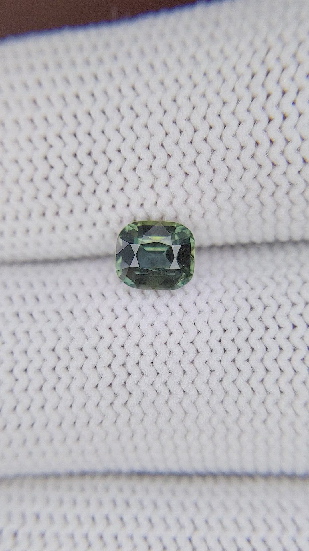 0.97 Ct. Bluish Green Sapphire from Tanzania Size Video