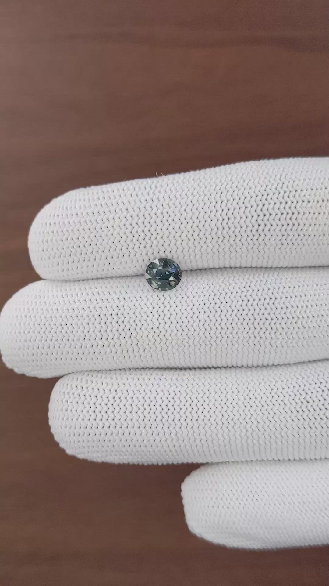 1.12 Ct. Greenish Blue Sapphire from Tanzania Size Video