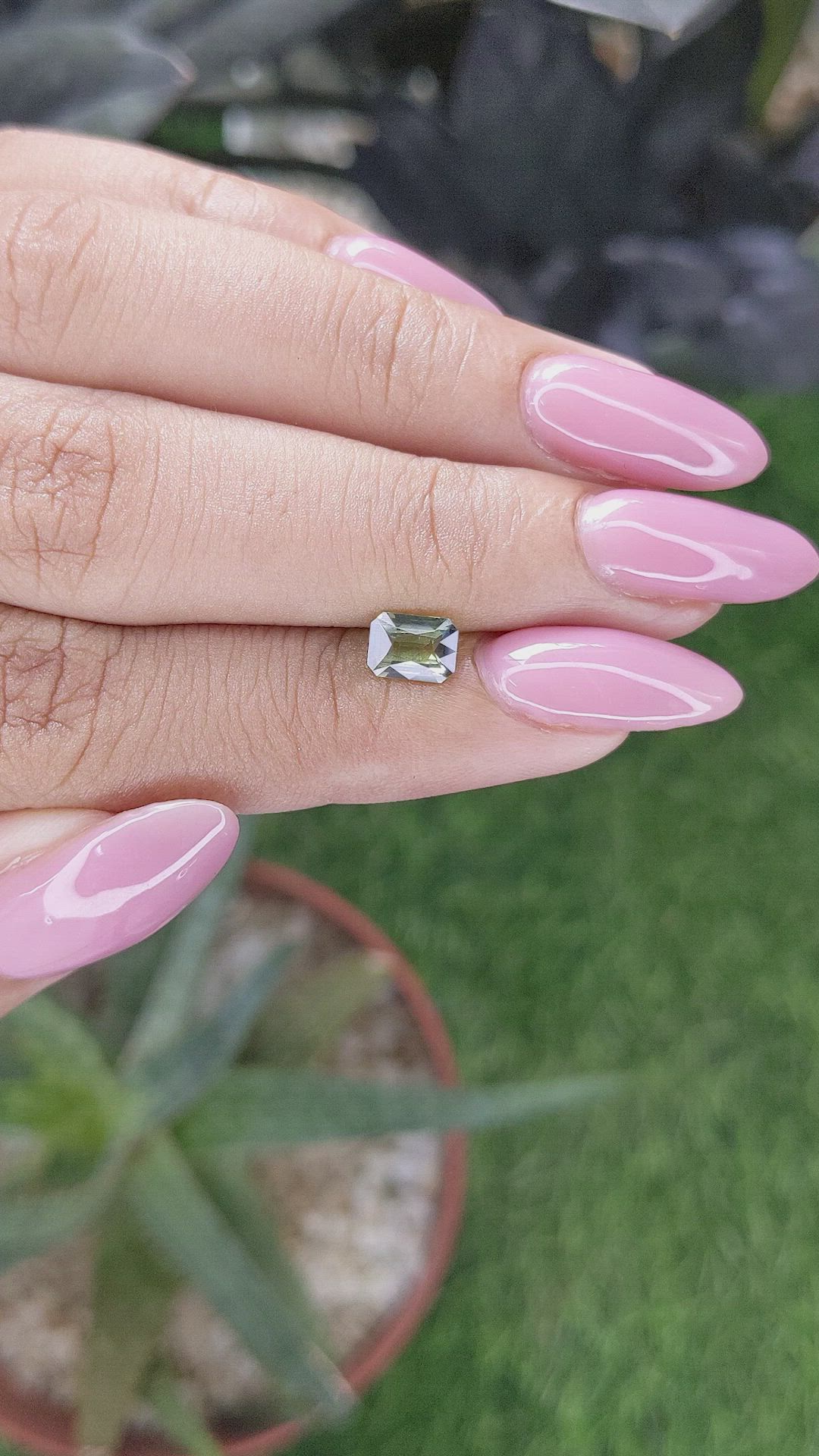0.80 Ct. Bluish Green Sapphire from Tanzania Size Video