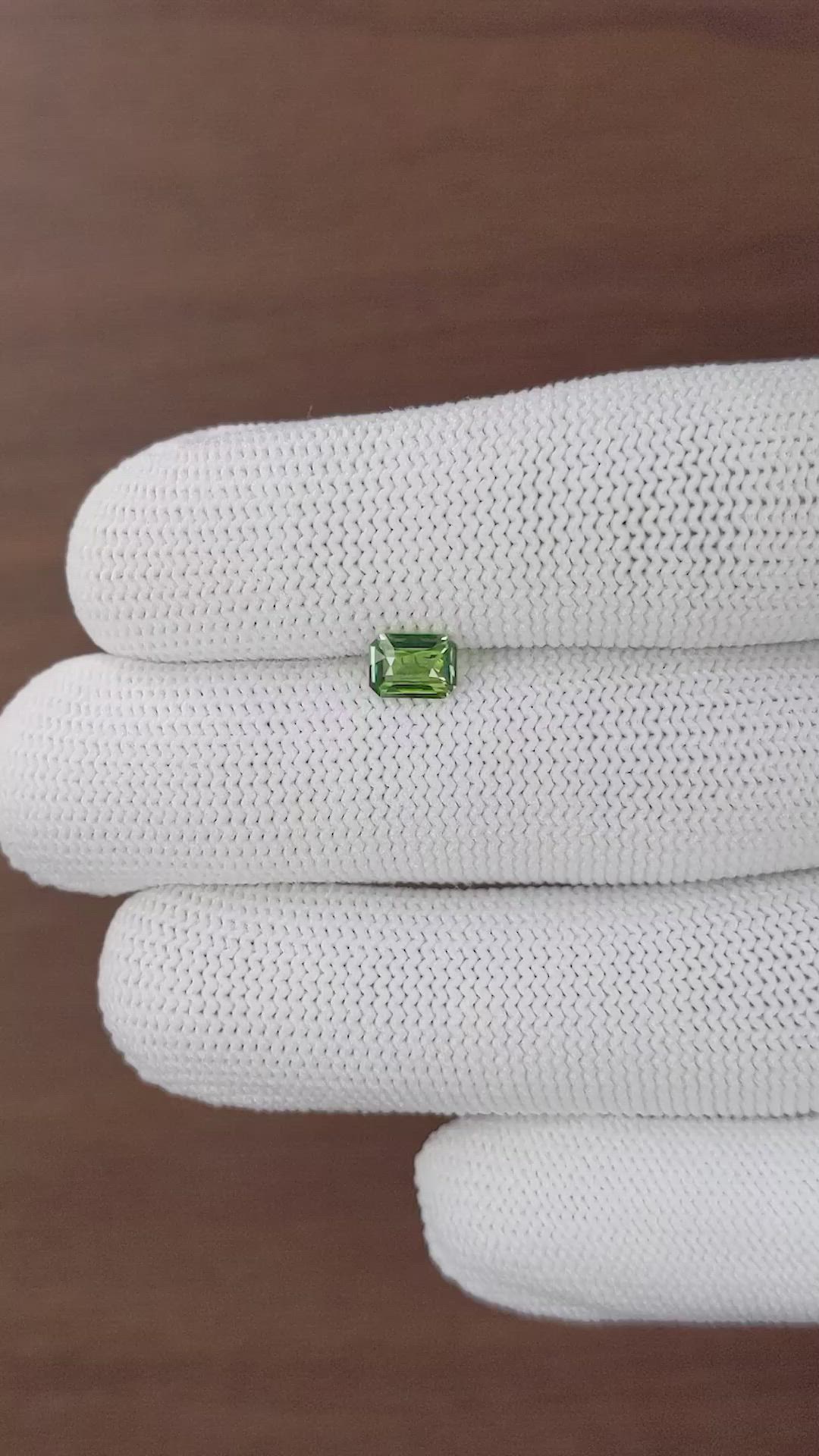 0.80 Ct. Bluish Green Sapphire from Tanzania Size Video