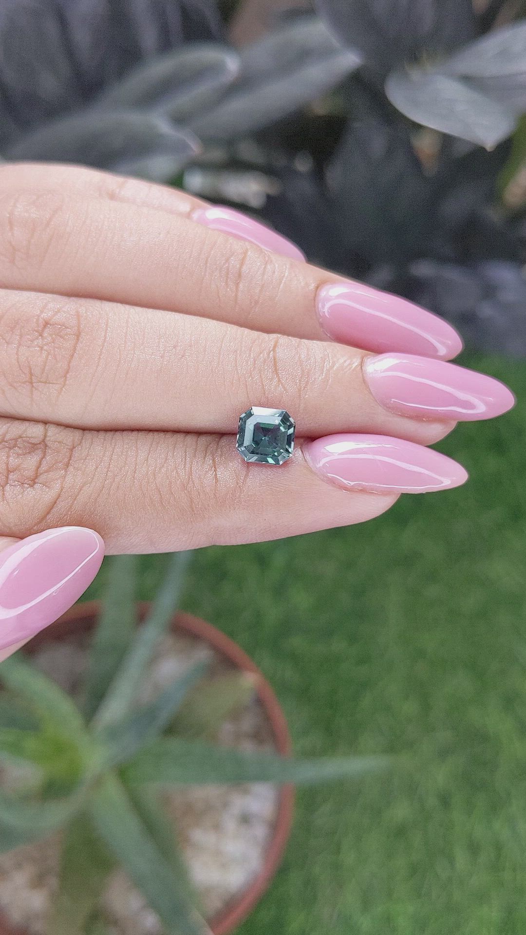 1.55 Ct. Greenish Blue Sapphire from Tanzania Size Video