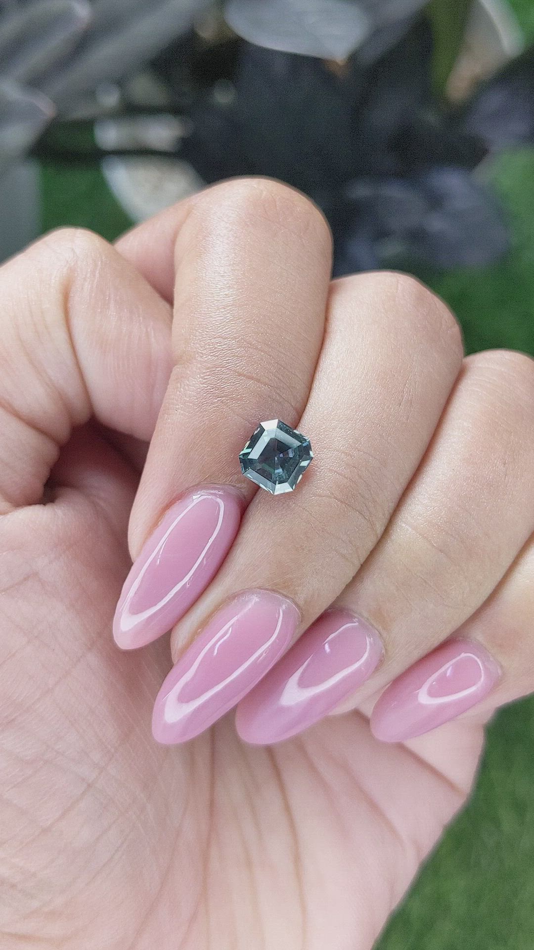 1.55 Ct. Greenish Blue Sapphire from Tanzania Size Video