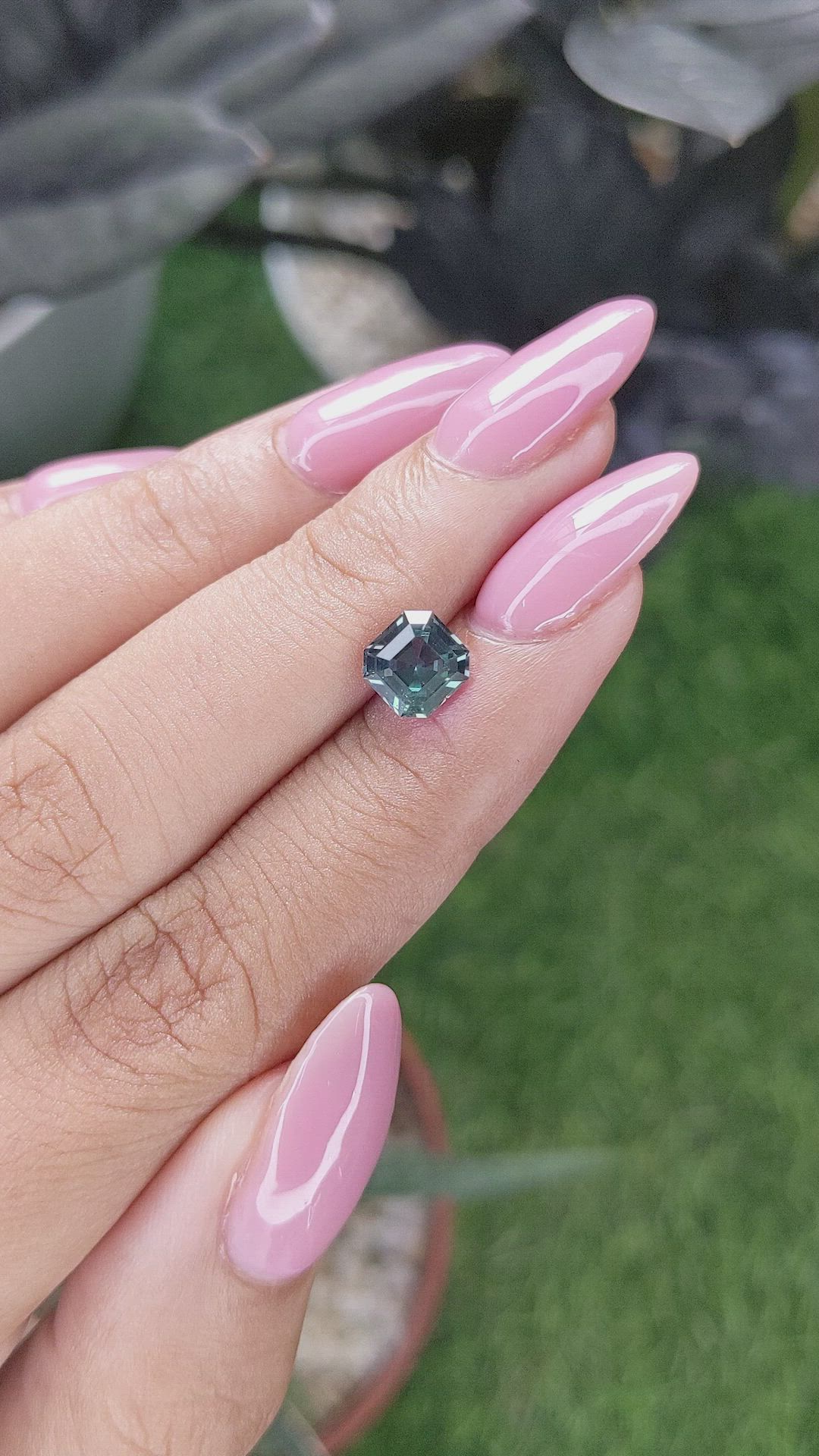 1.55 Ct. Greenish Blue Sapphire from Tanzania Size Video
