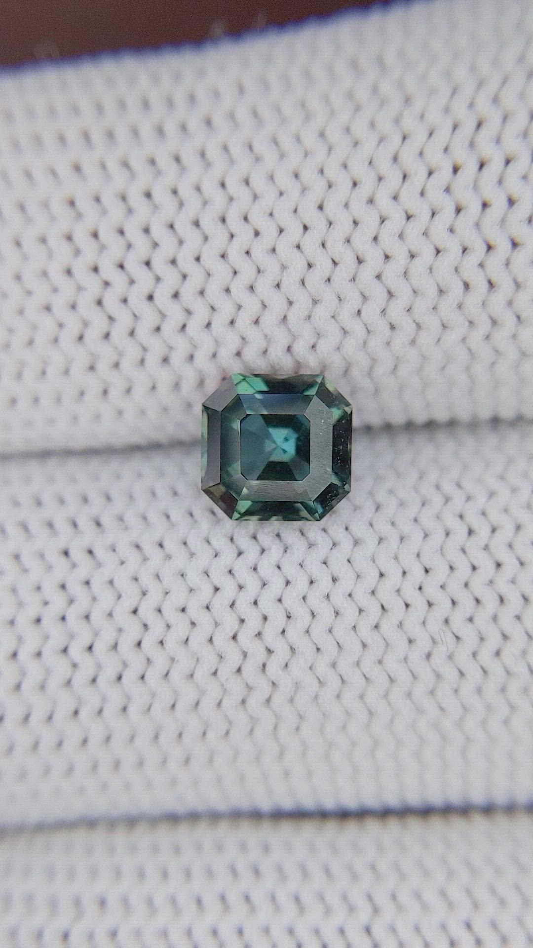1.55 Ct. Greenish Blue Sapphire from Tanzania Size Video