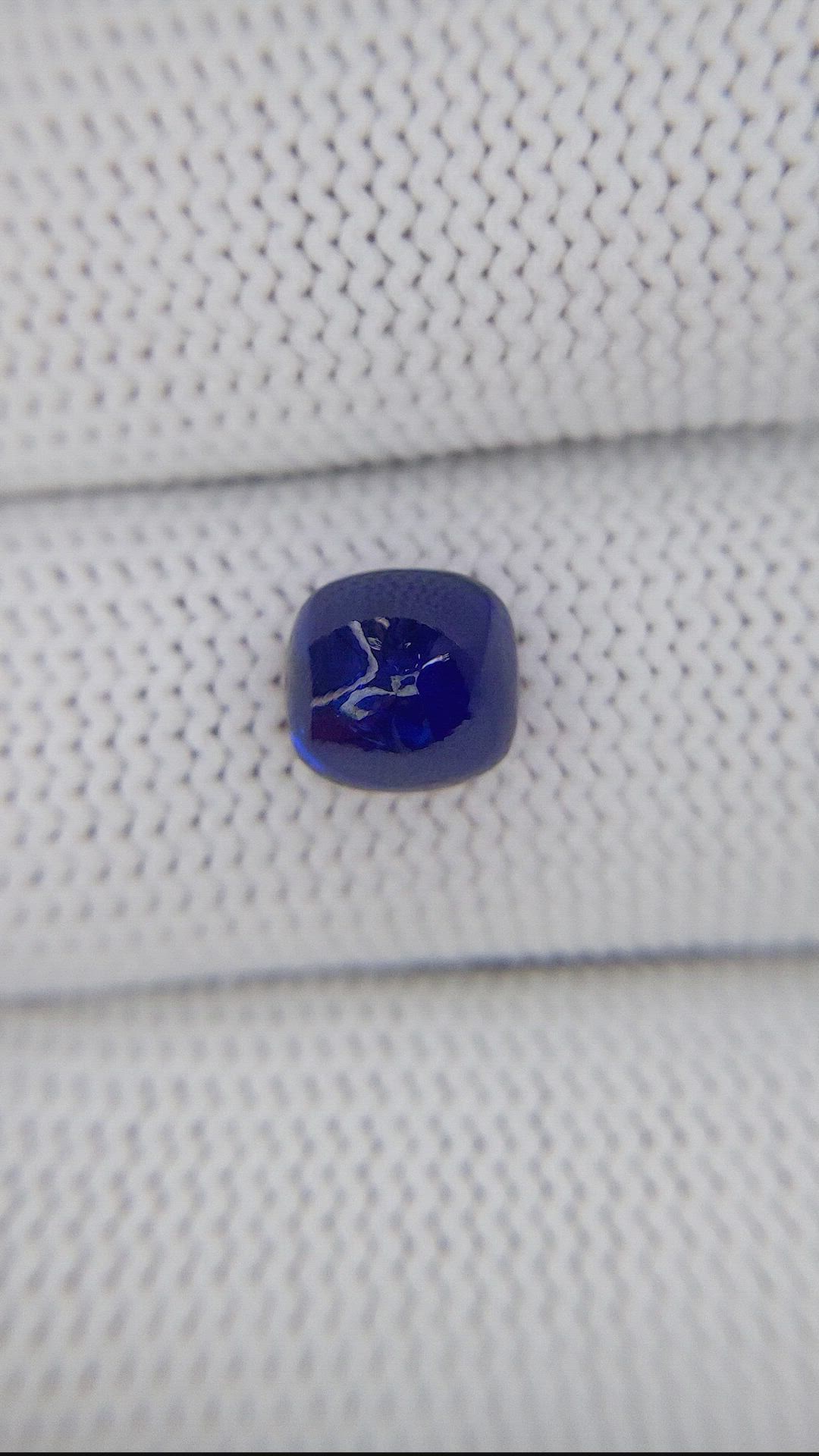2.60 Ct. Blue Cabochon Sapphire from Ceylon (Sri Lanka) Size Video