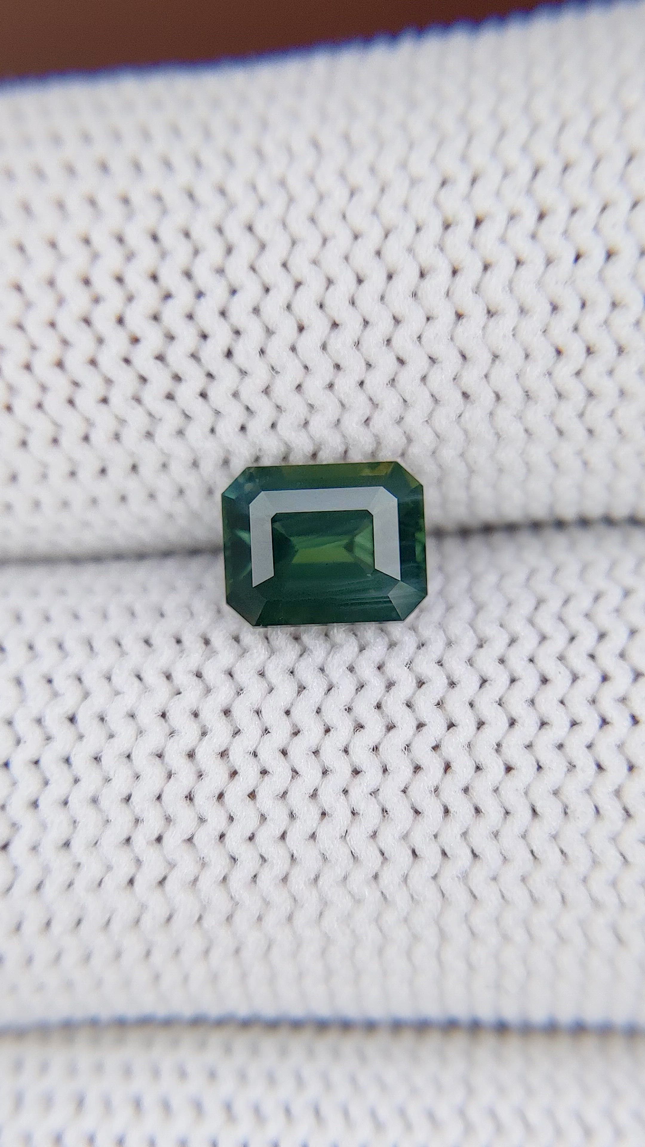 1.66 Ct. Bluish Green Sapphire from Madagascar Size Video