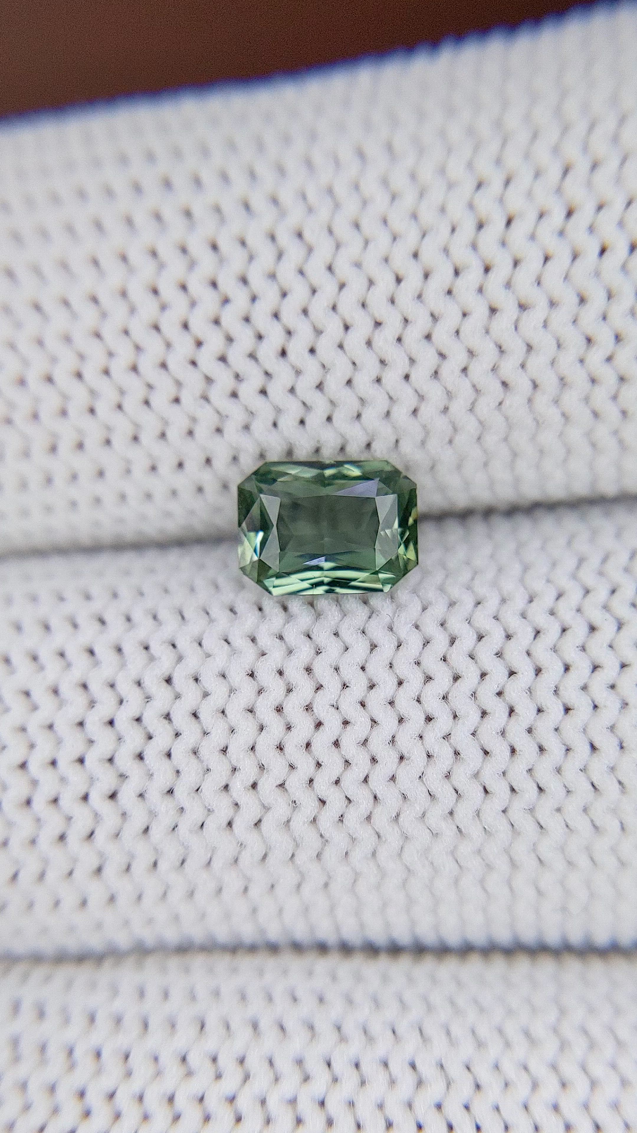 1.06 Ct. Green Sapphire from Madagascar Size Video
