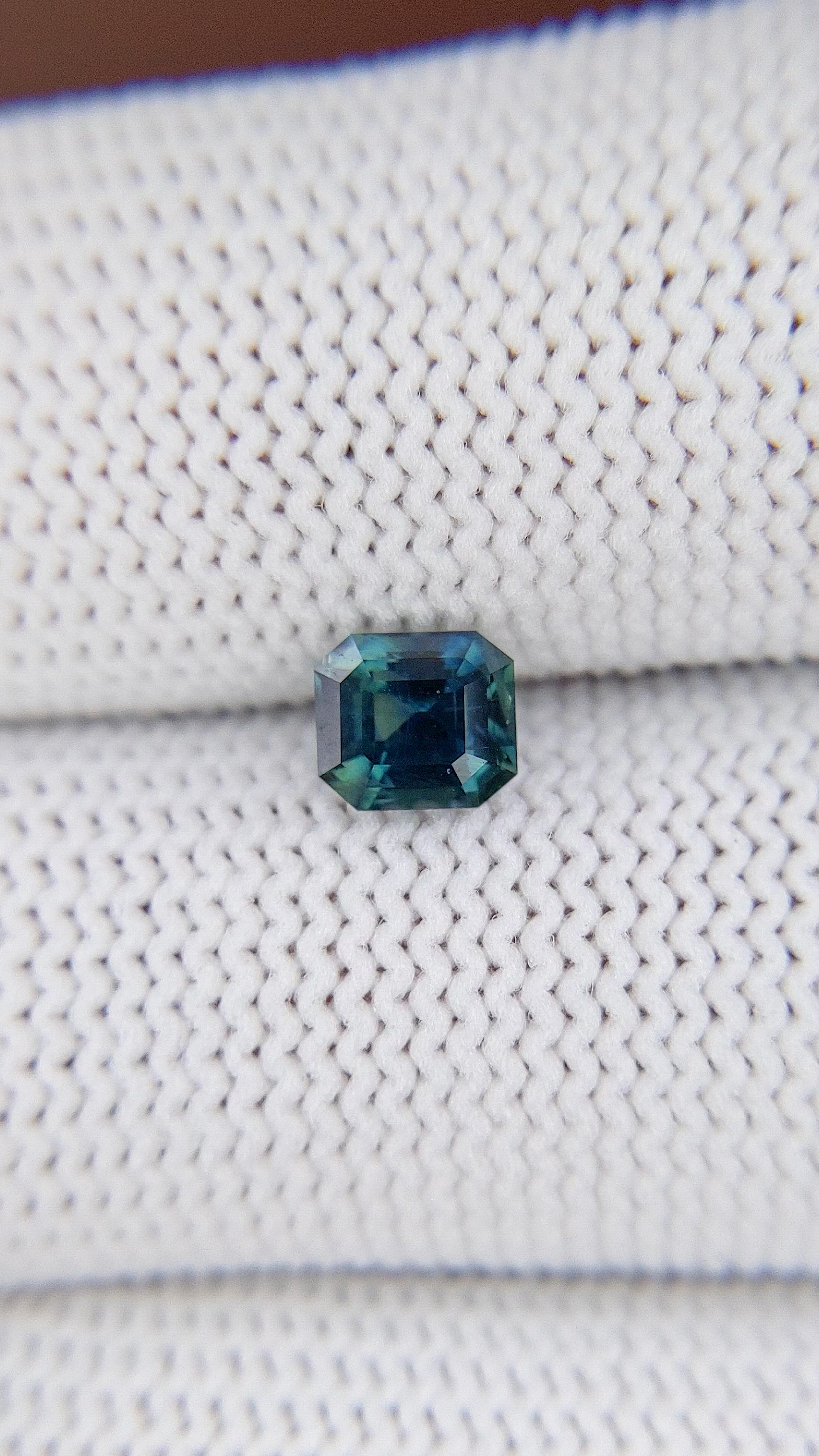 1.00 Ct. Bluish Green Sapphire from Madagascar Size Video
