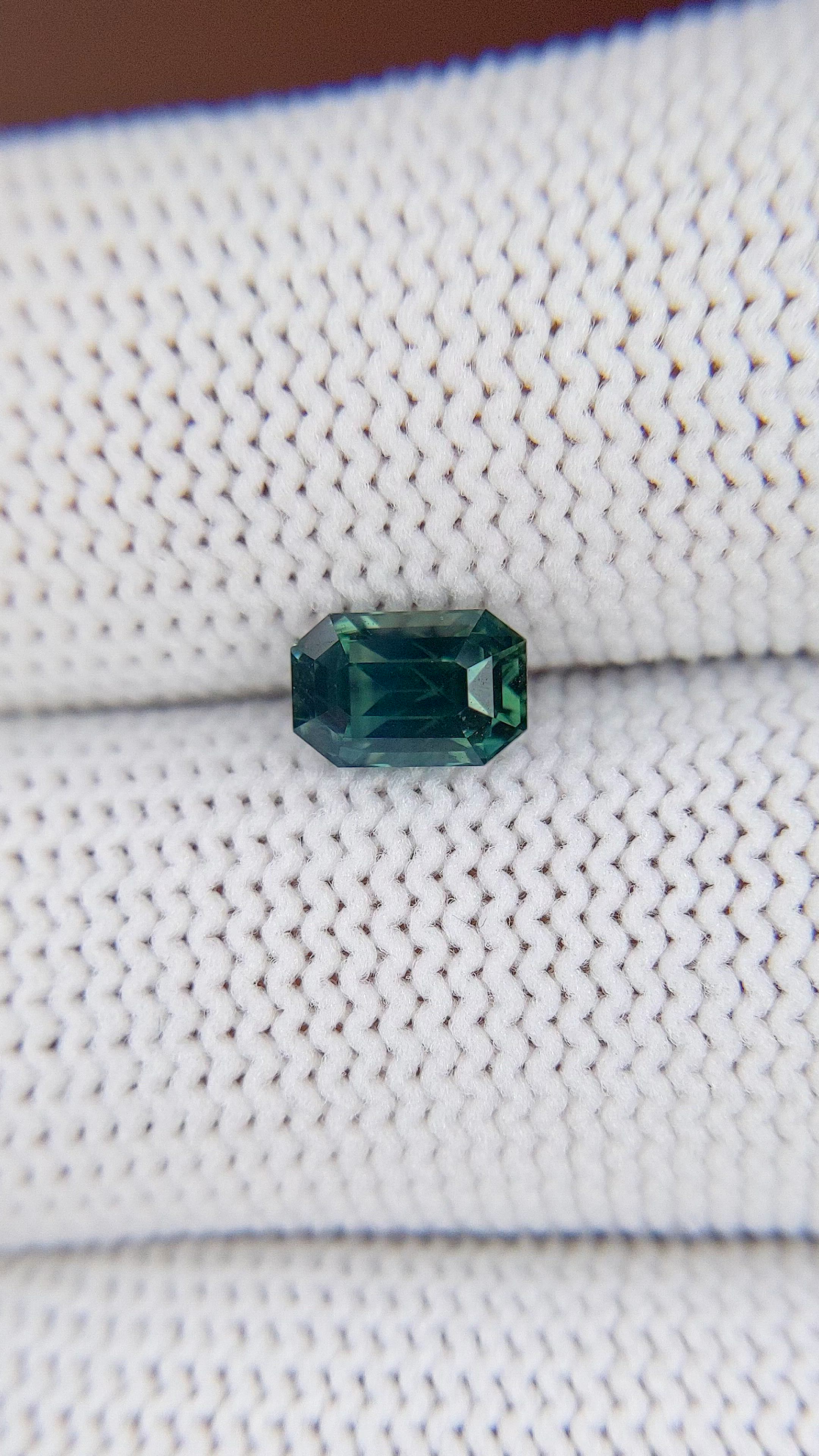 1.32 Ct. Bluish Green Sapphire from Madagascar Size Video