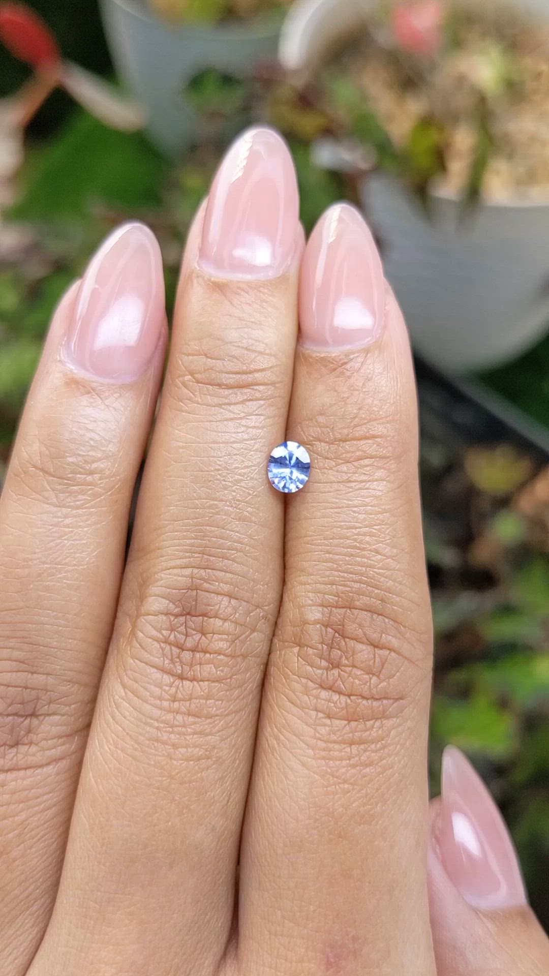 0.41 Ct. Blue Sapphire from Ceylon (Sri Lanka) Size Video
