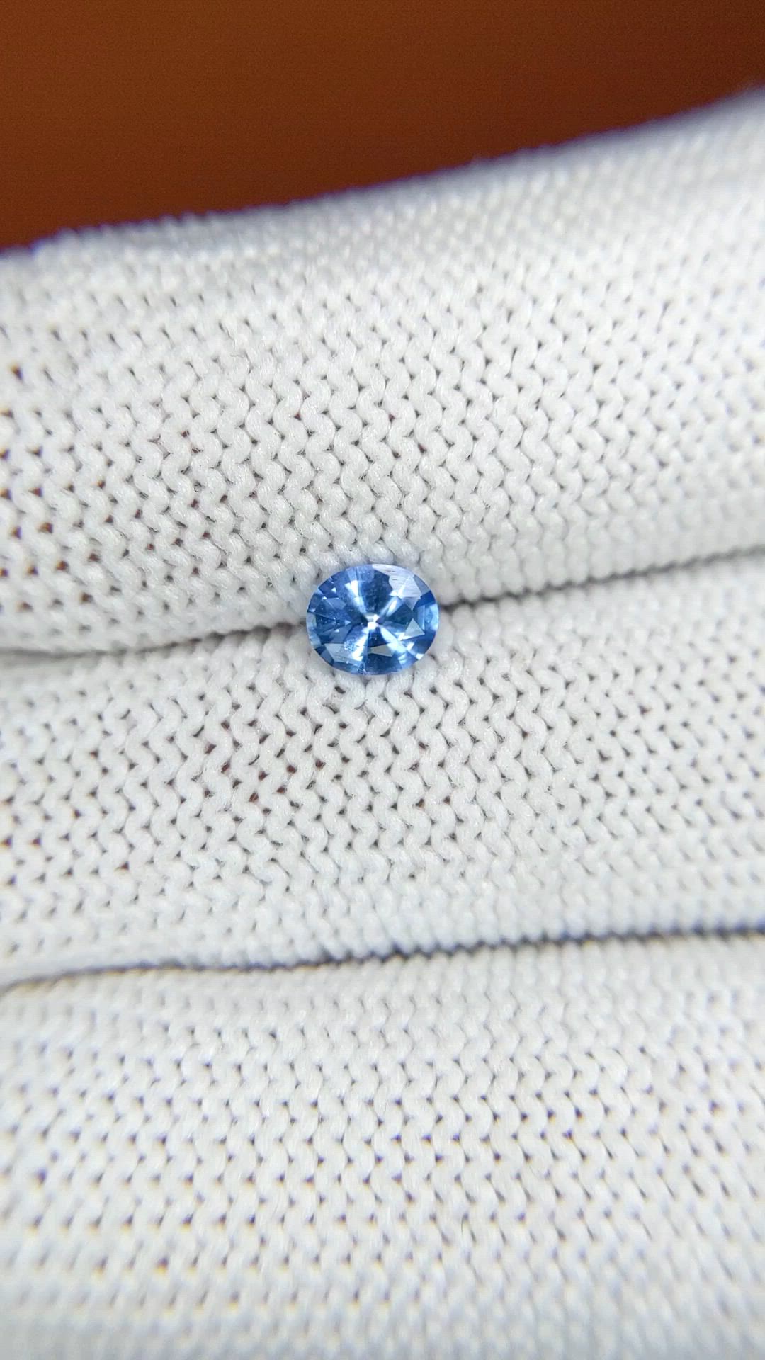 0.41 Ct. Blue Sapphire from Ceylon (Sri Lanka) Size Video
